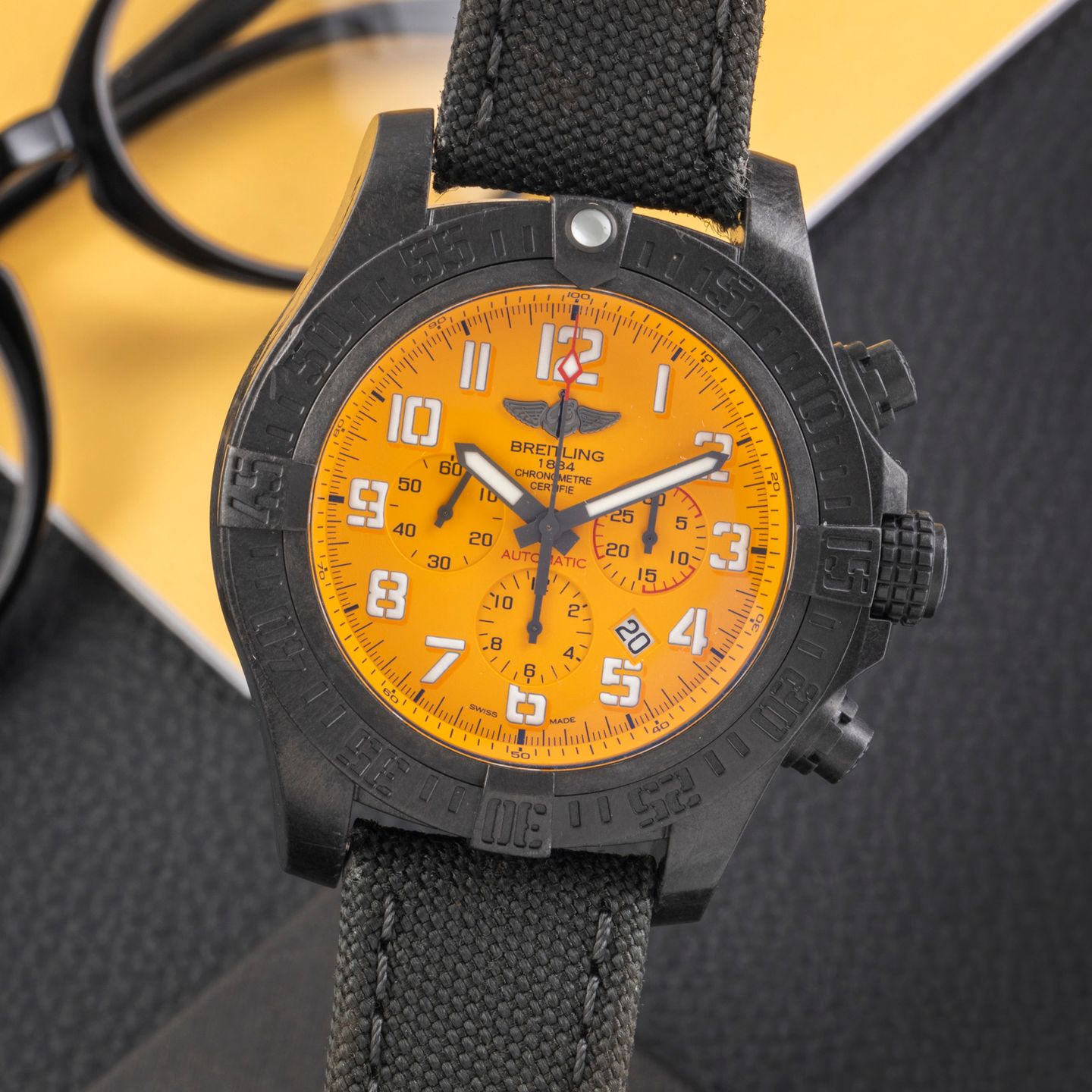 Breitling Avenger Hurricane XB0170 (Onbekend (willekeurig serienummer)) - Zwart wijzerplaat 50mm Plastic (3/8)