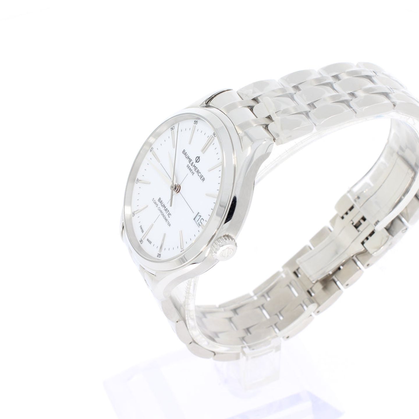 Baume & Mercier Clifton M0A10505 (2025) - Wit wijzerplaat 40mm Staal (2/4)