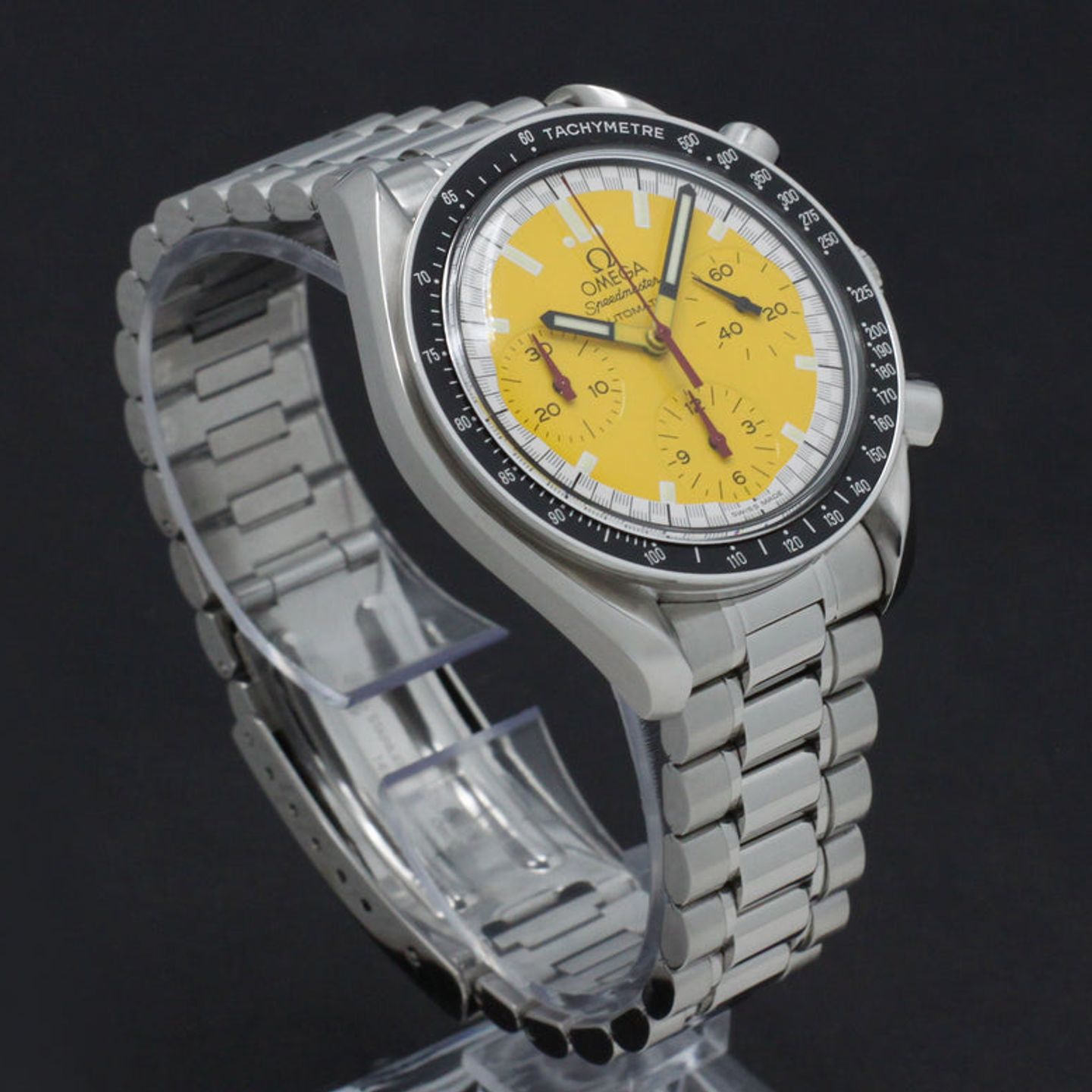 Omega Speedmaster Reduced 3510.12.00 (1998) - Yellow dial 39 mm Steel case (6/7)