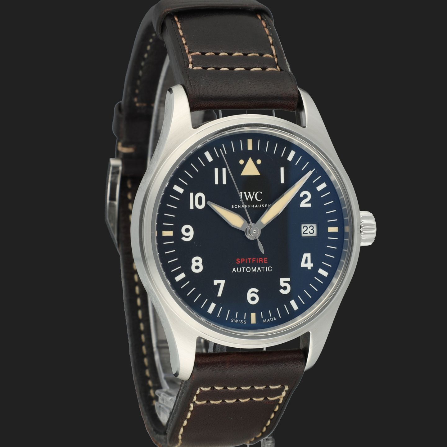 IWC Pilot IW326803 (2019) - Zwart wijzerplaat 39mm Staal (4/8)