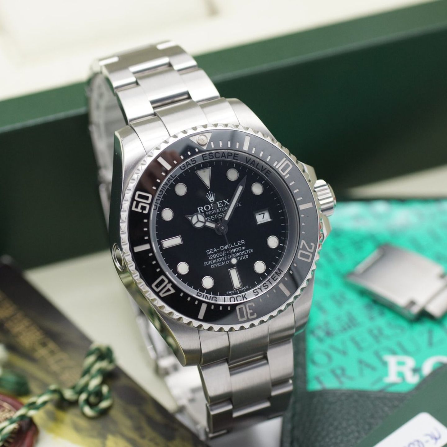 Rolex Sea-Dweller Deepsea 116660 (2010) - Zwart wijzerplaat 44mm Staal (1/8)