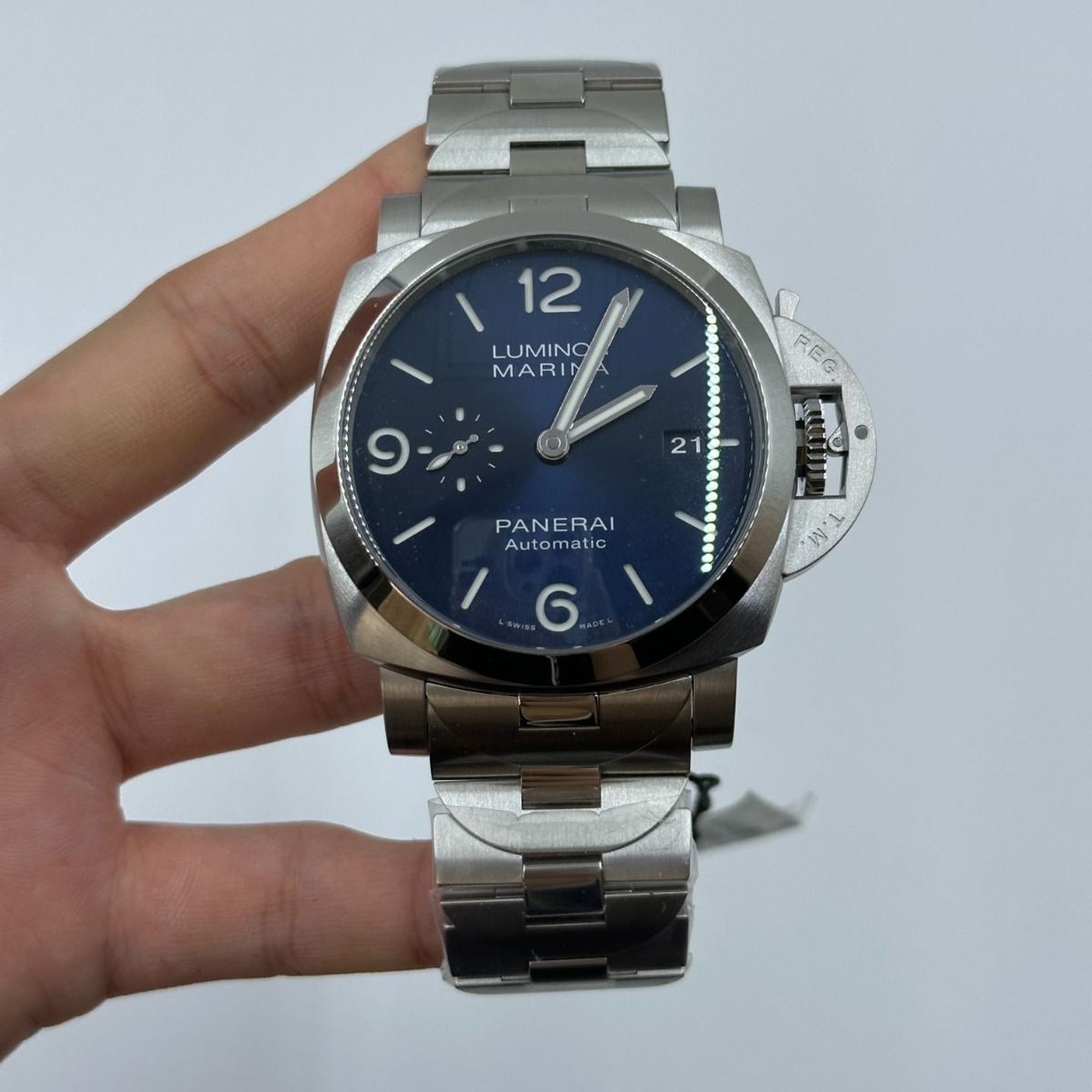 Panerai Luminor Marina PAM01316 (2023) - Blauw wijzerplaat 44mm Staal (6/8)