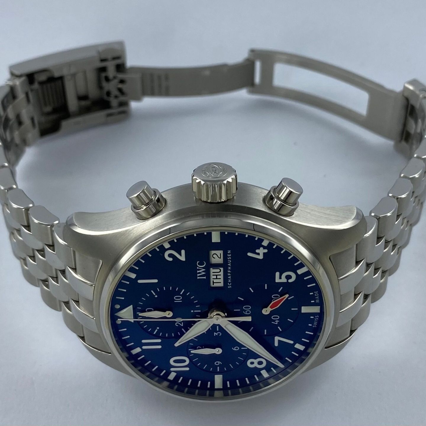 IWC Pilot Chronograph IW388102 (2023) - Blue dial 41 mm Steel case (2/6)