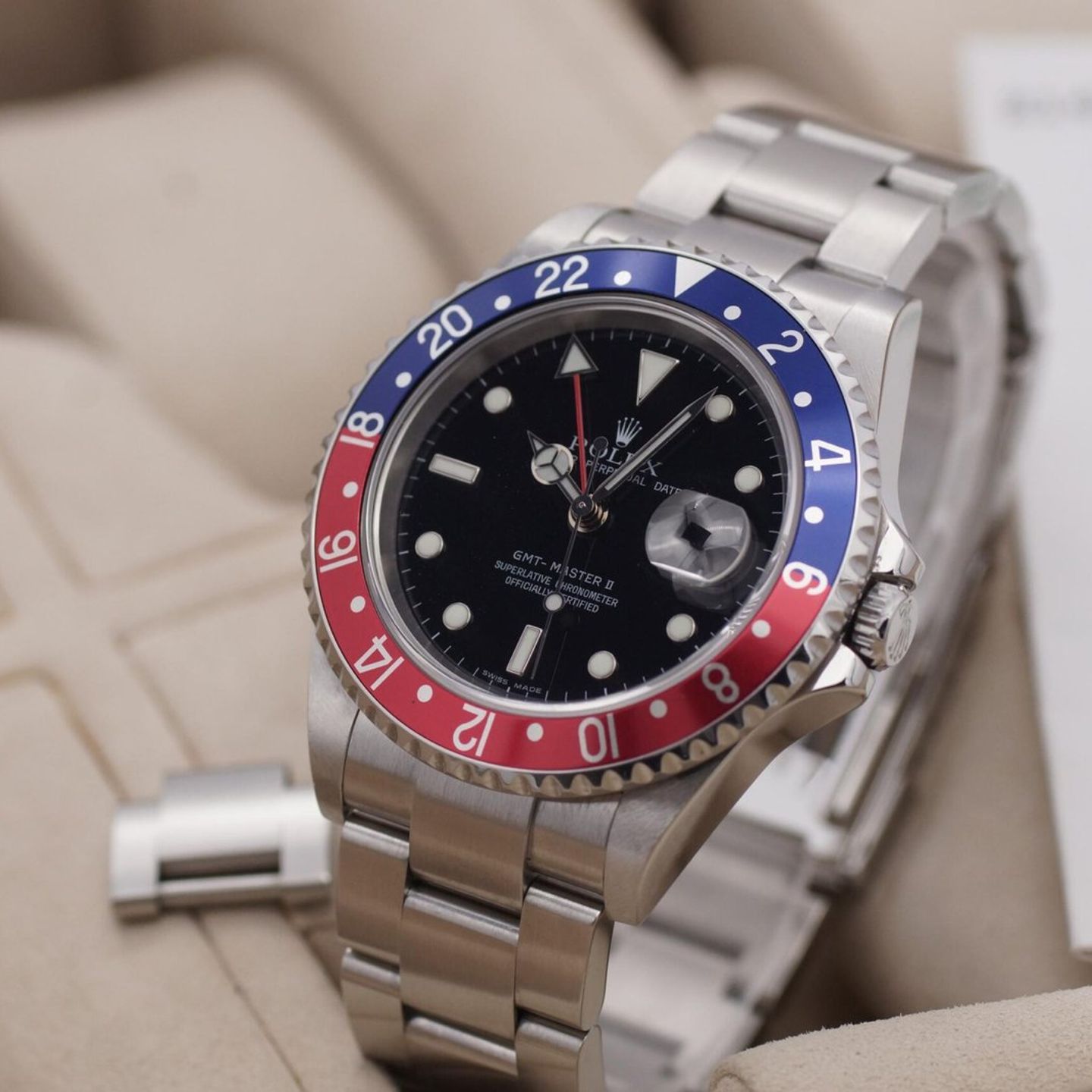Rolex GMT-Master II 16710 (2007) - Zwart wijzerplaat 40mm Staal (1/8)