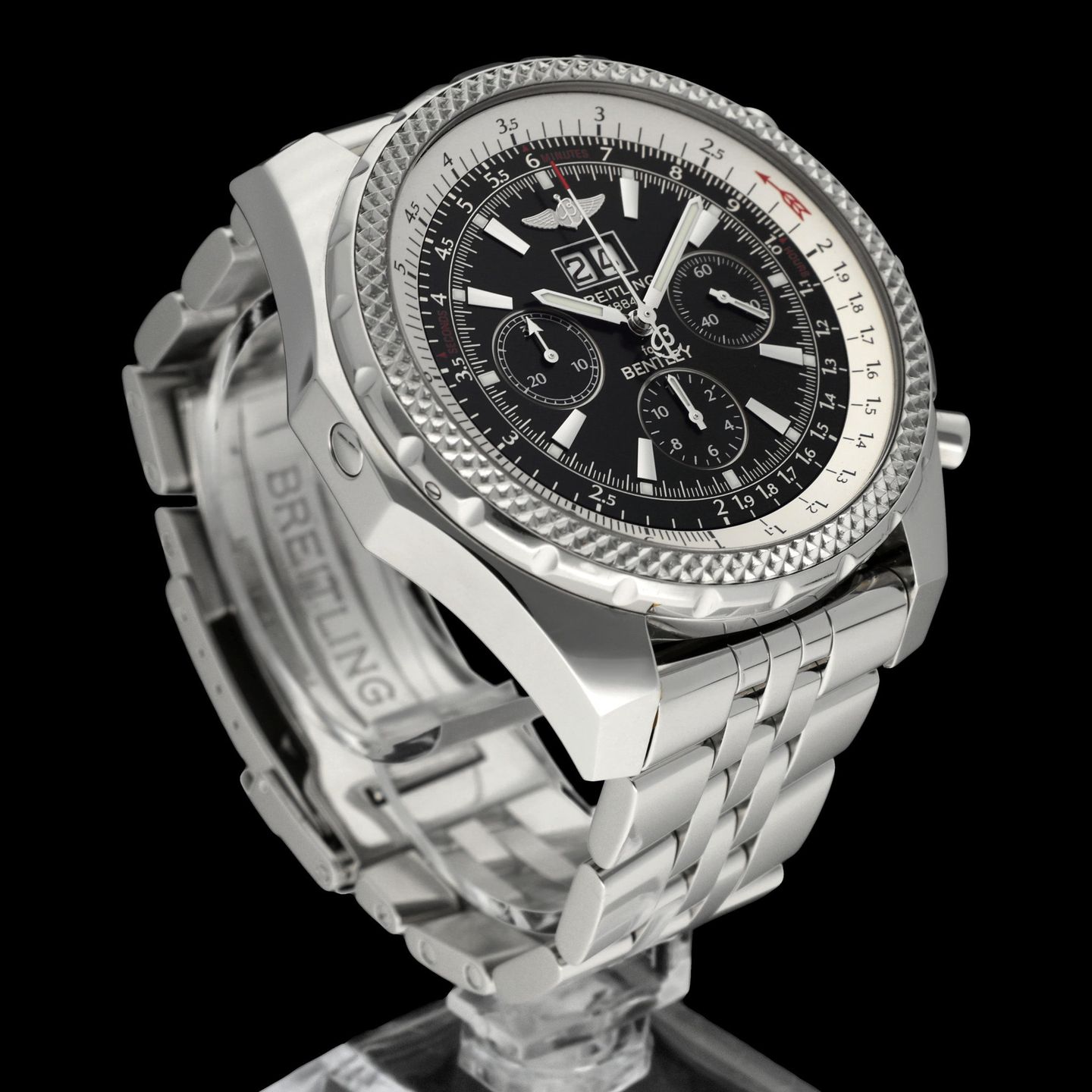 Breitling Bentley 6.75 A44362 (2007) - Black dial 48 mm Steel case (6/8)