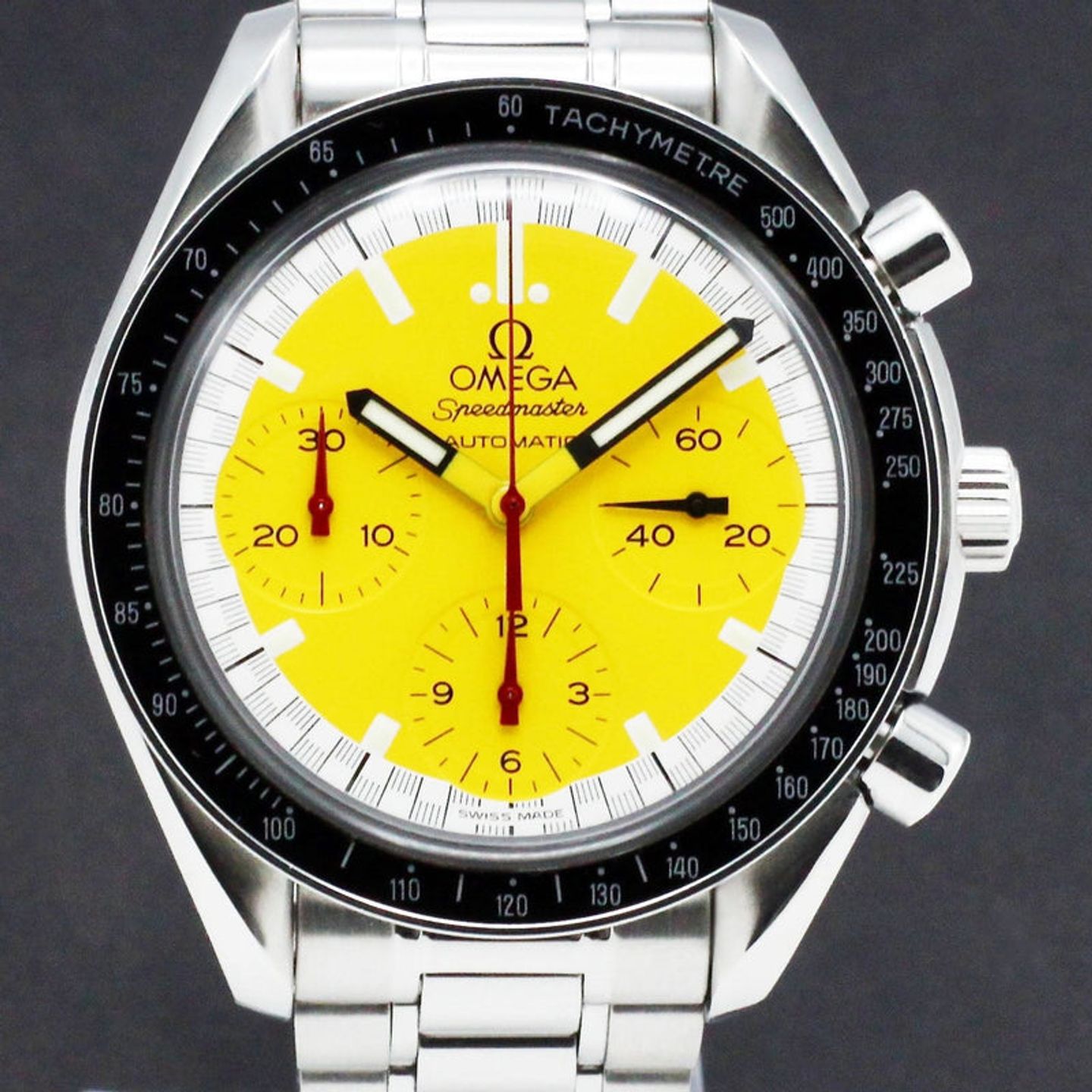 Omega Speedmaster Reduced 3510.12.00 (1998) - Yellow dial 39 mm Steel case (1/7)