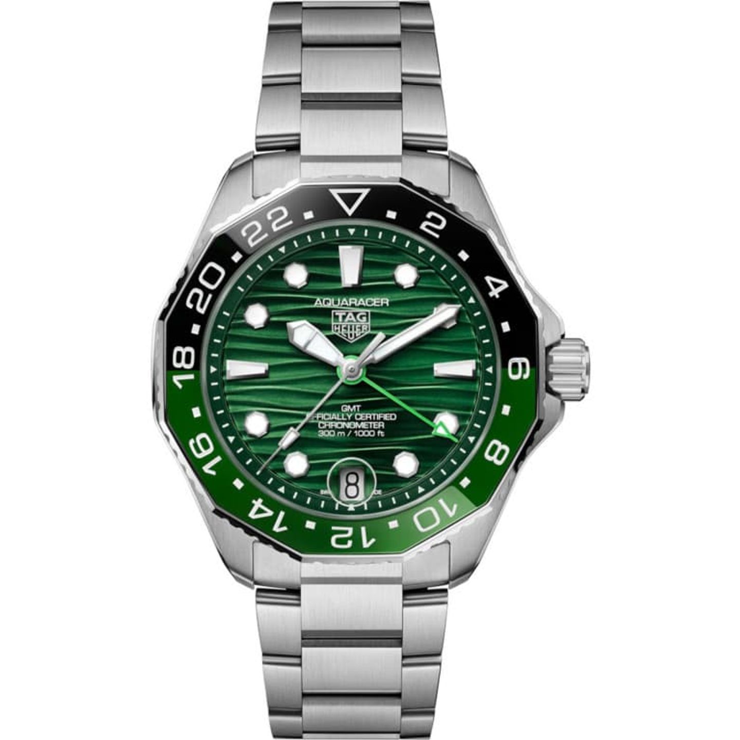 TAG Heuer Aquaracer 300M WBP5115.BA0013 (2024) - Groen wijzerplaat Onbekend Staal (1/1)