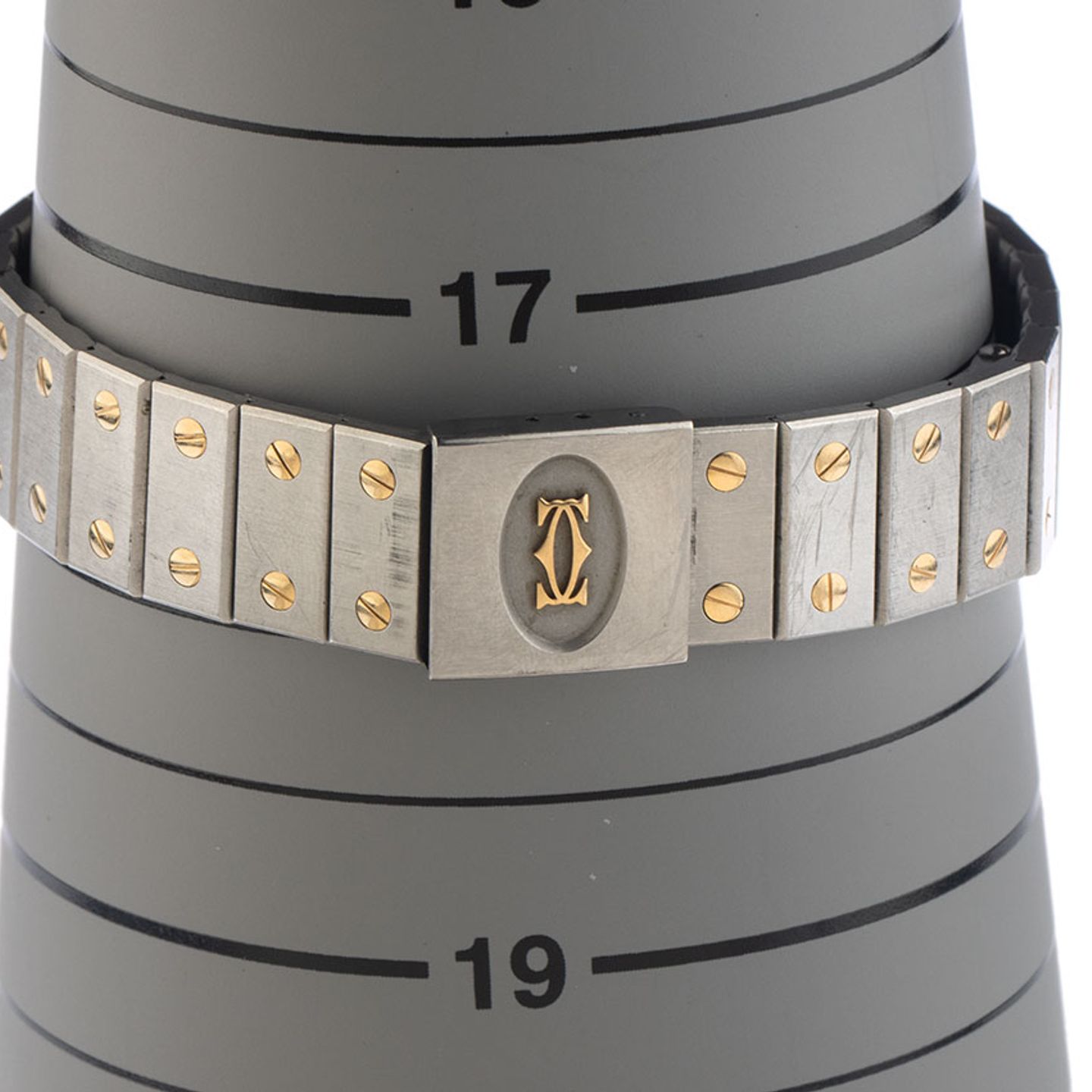 Cartier Santos 187902 (1993) - White dial 30 mm Gold/Steel case (8/8)