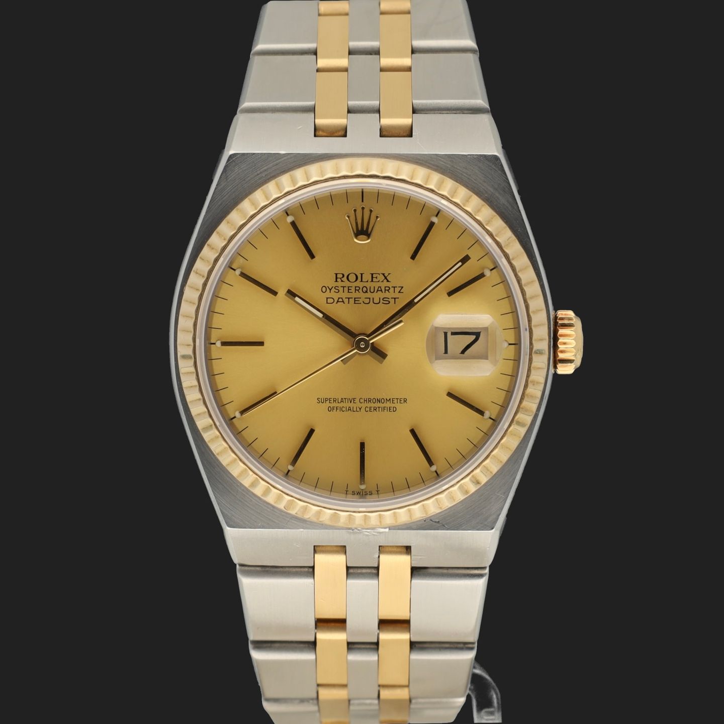 Rolex Datejust Oysterquartz 17013 (Unknown (random serial)) - 36 mm Gold/Steel case (3/7)