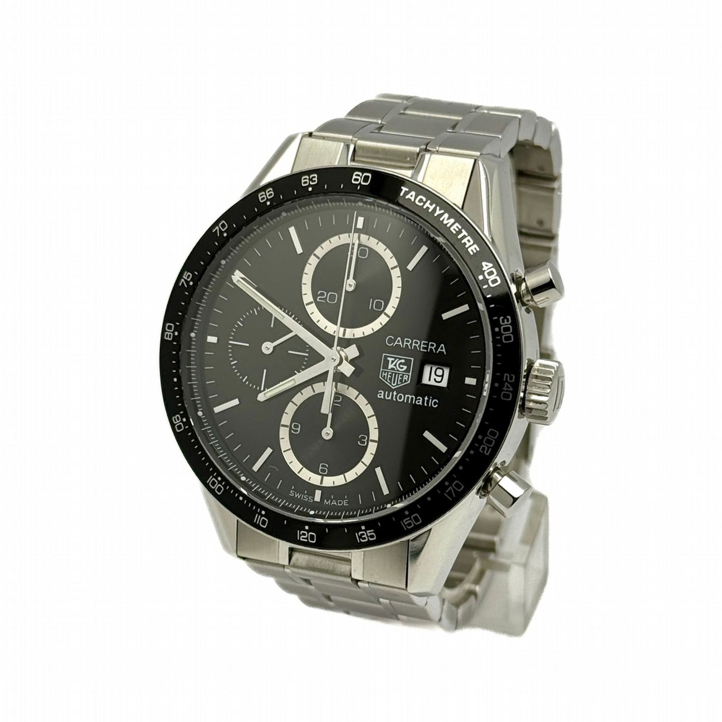 TAG Heuer Carrera Calibre 16 CV2010.BA0794 (2009) - Black dial 41 mm Steel case (1/8)