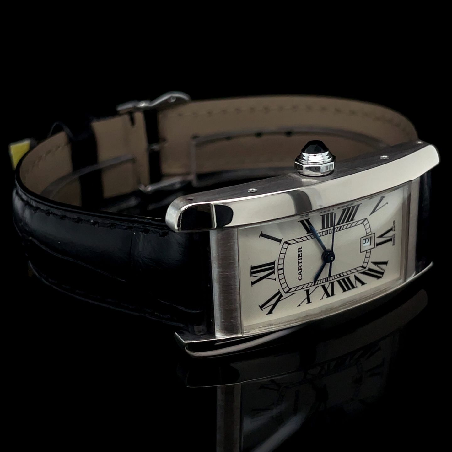 Cartier Tank Américaine 2490 (Unknown (random serial)) - 22 mm White Gold case (8/8)
