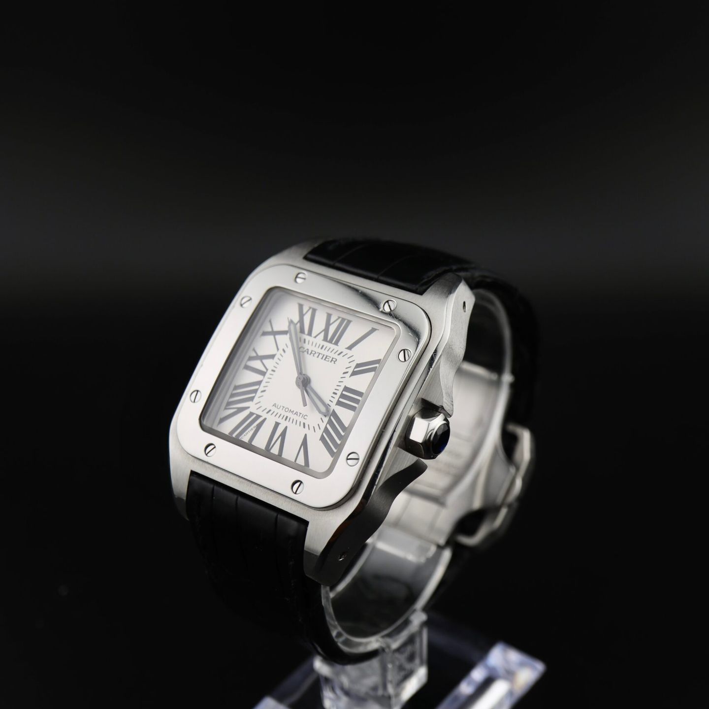 Cartier Santos 100 2656 (Unknown (random serial)) - Silver dial 38 mm Steel case (3/7)