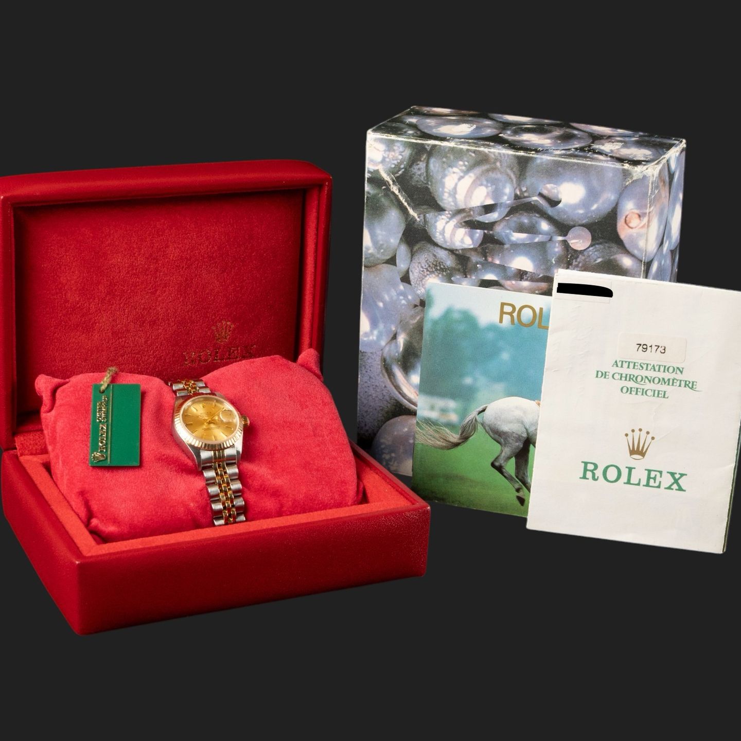 Rolex Lady-Datejust 79173 (2001) - Champagne dial 26 mm Gold/Steel case (8/8)