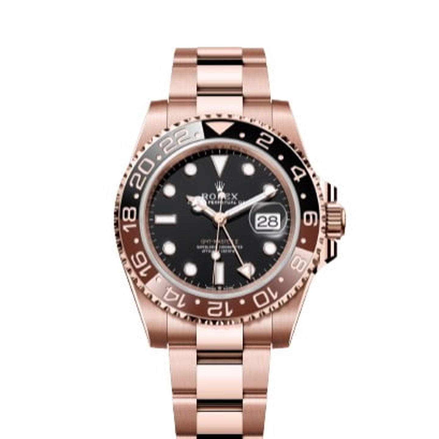 Rolex GMT-Master II 126715CHNR (2022) - Zwart wijzerplaat 40mm Roségoud (1/6)