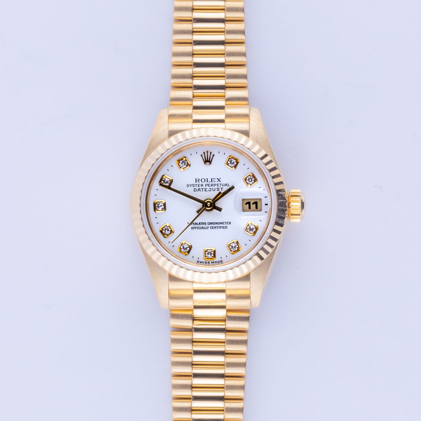 Rolex Lady-Datejust 69178 (1996) - 26mm Geelgoud (3/8)