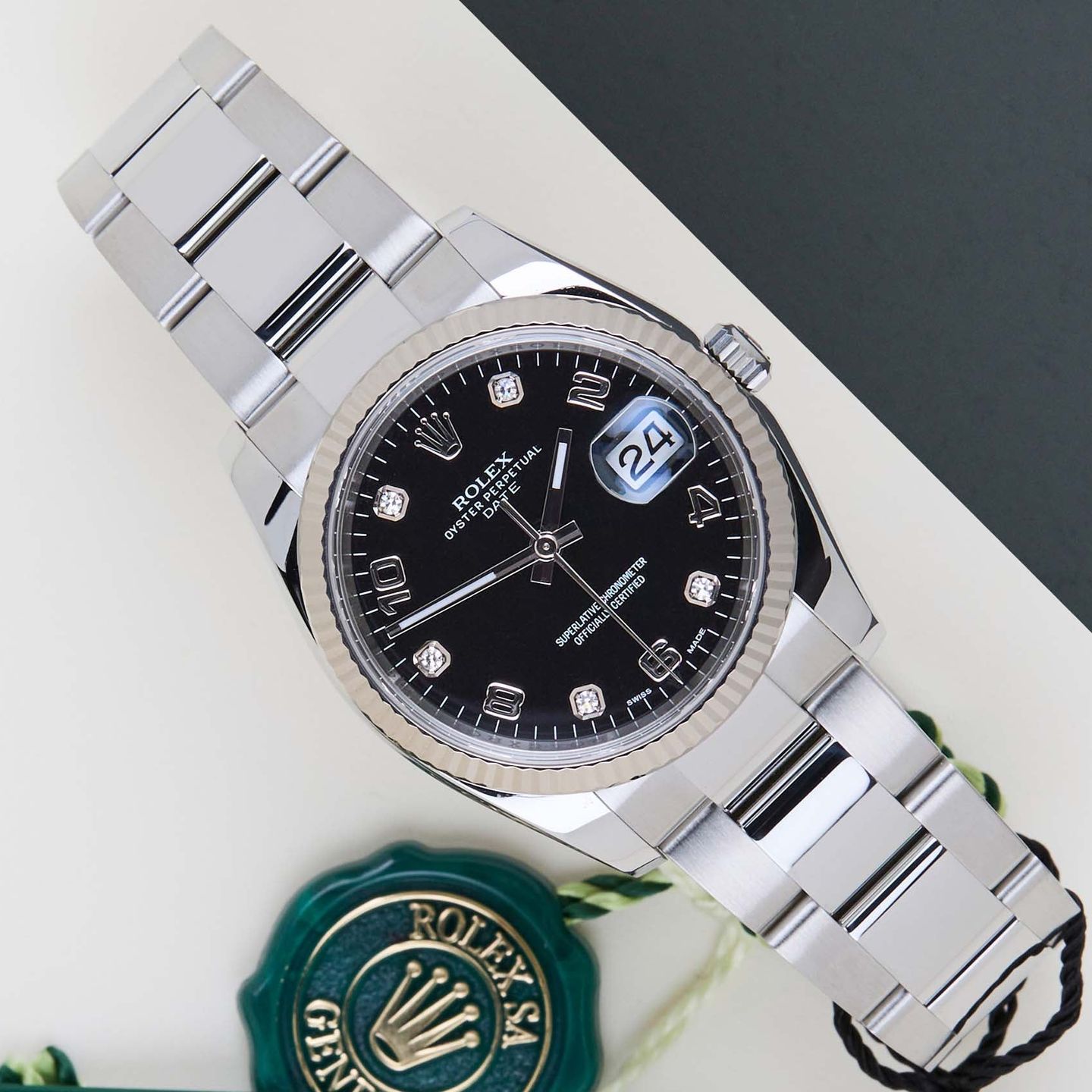 Rolex Oyster Perpetual Date 115234 (2015) - 34 mm Steel case (1/8)