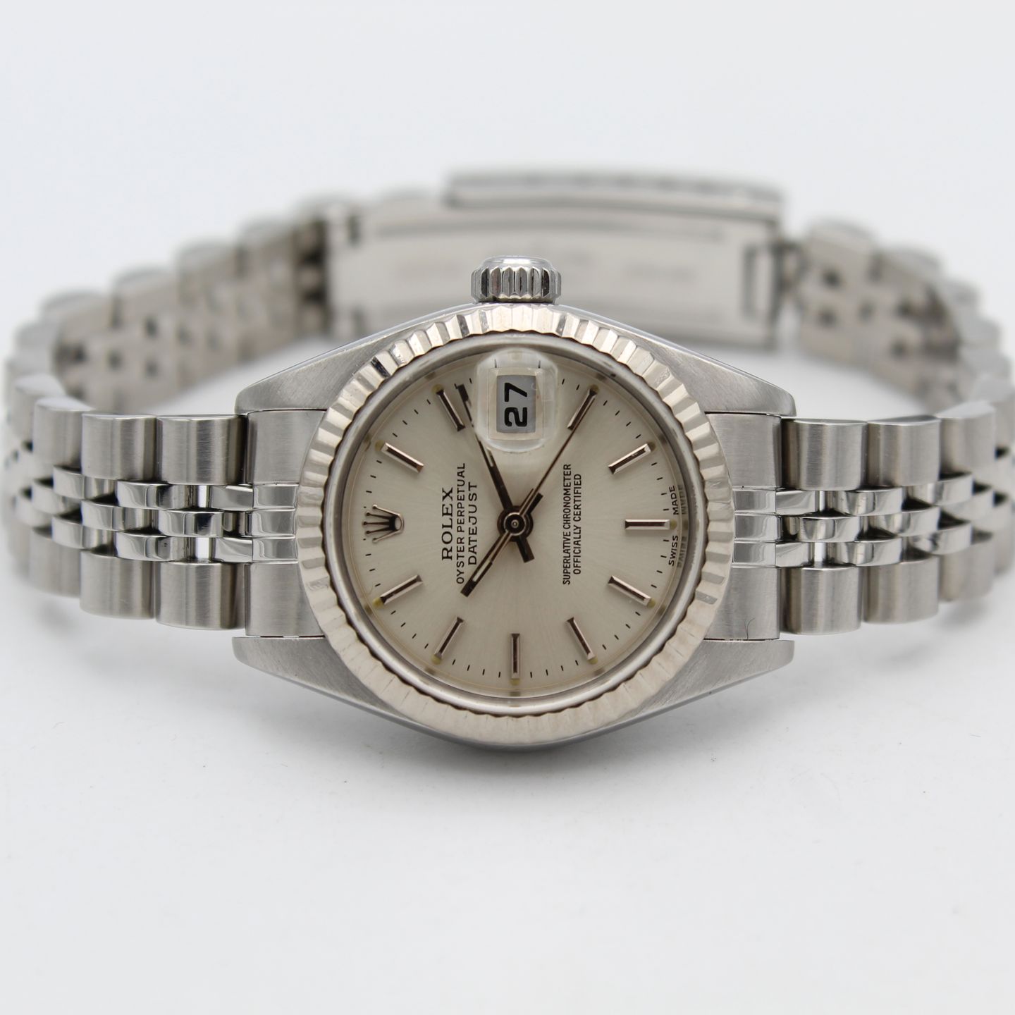 Rolex Lady-Datejust 79174 (2002) - Zilver wijzerplaat 26mm Staal (5/8)