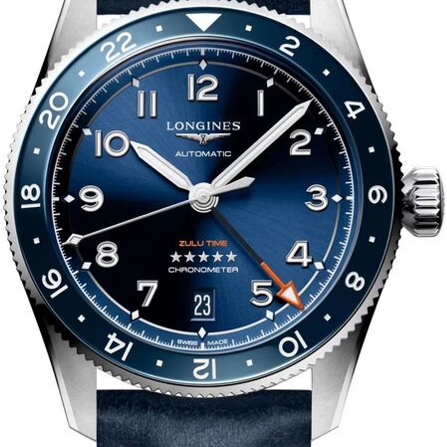 Longines Spirit L3.802.4.93.2 (2026) - Blauw wijzerplaat 39mm Staal (1/1)