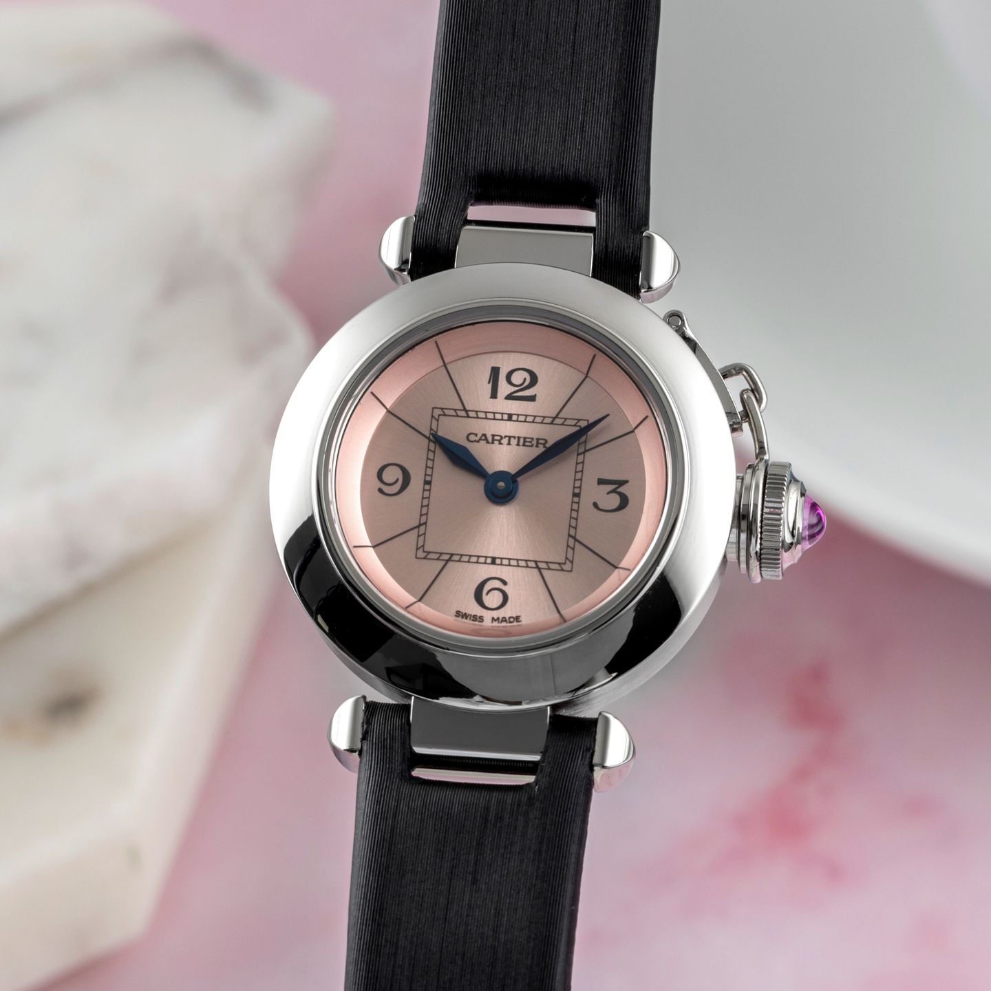 Cartier Pasha W3140026 (2018) - Pink dial 27 mm Steel case (3/8)