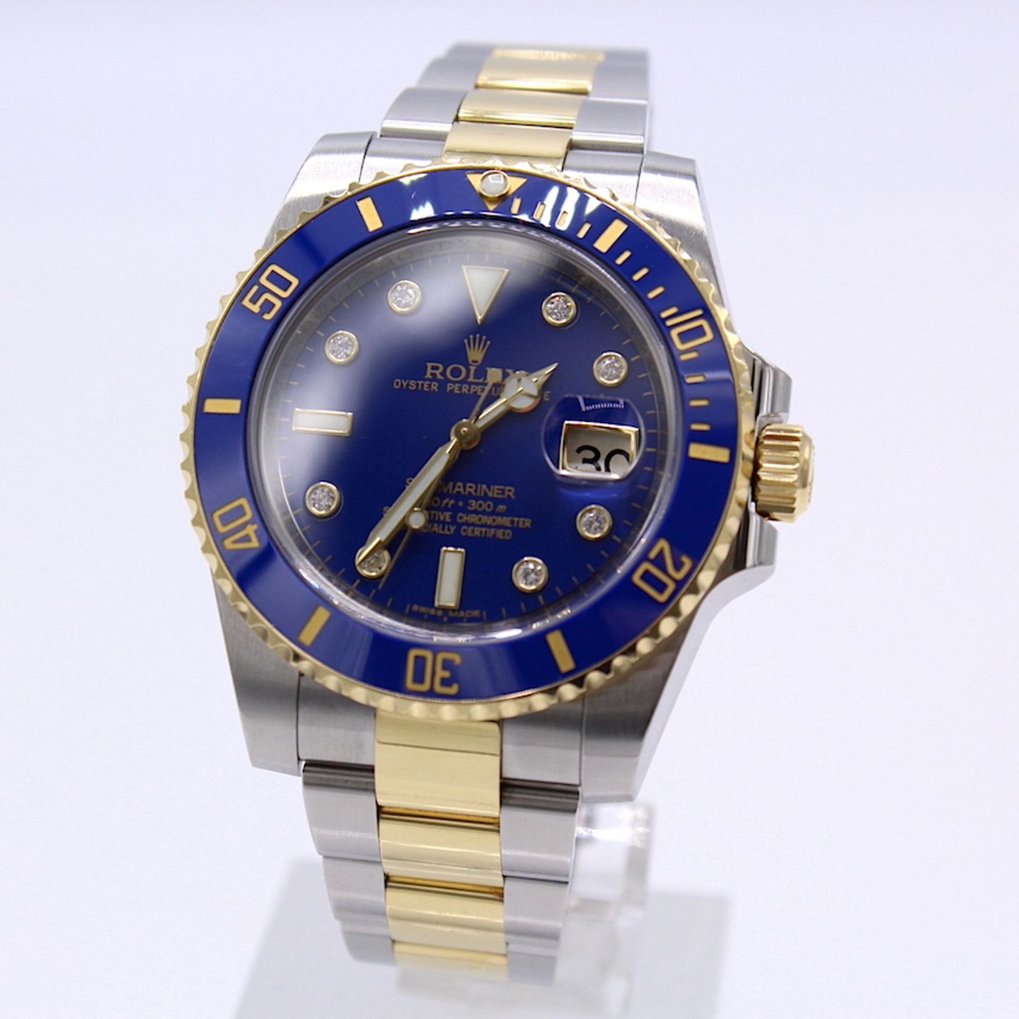 Rolex Submariner Date 116613LB (2010) - Blue dial 40 mm Gold/Steel case (3/8)
