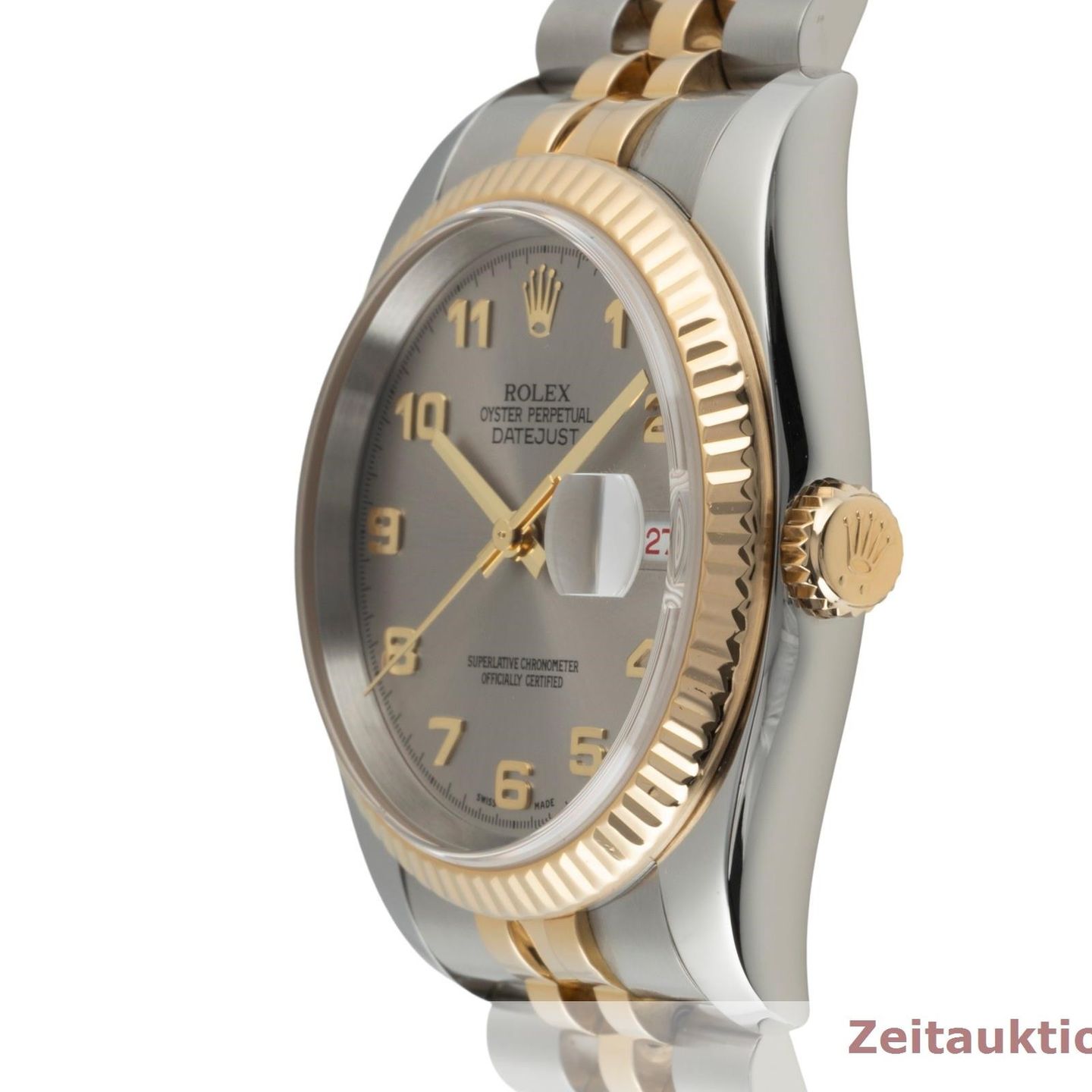 Rolex Datejust 36 116233 (Unknown (random serial)) - Grey dial 36 mm Gold/Steel case (6/8)