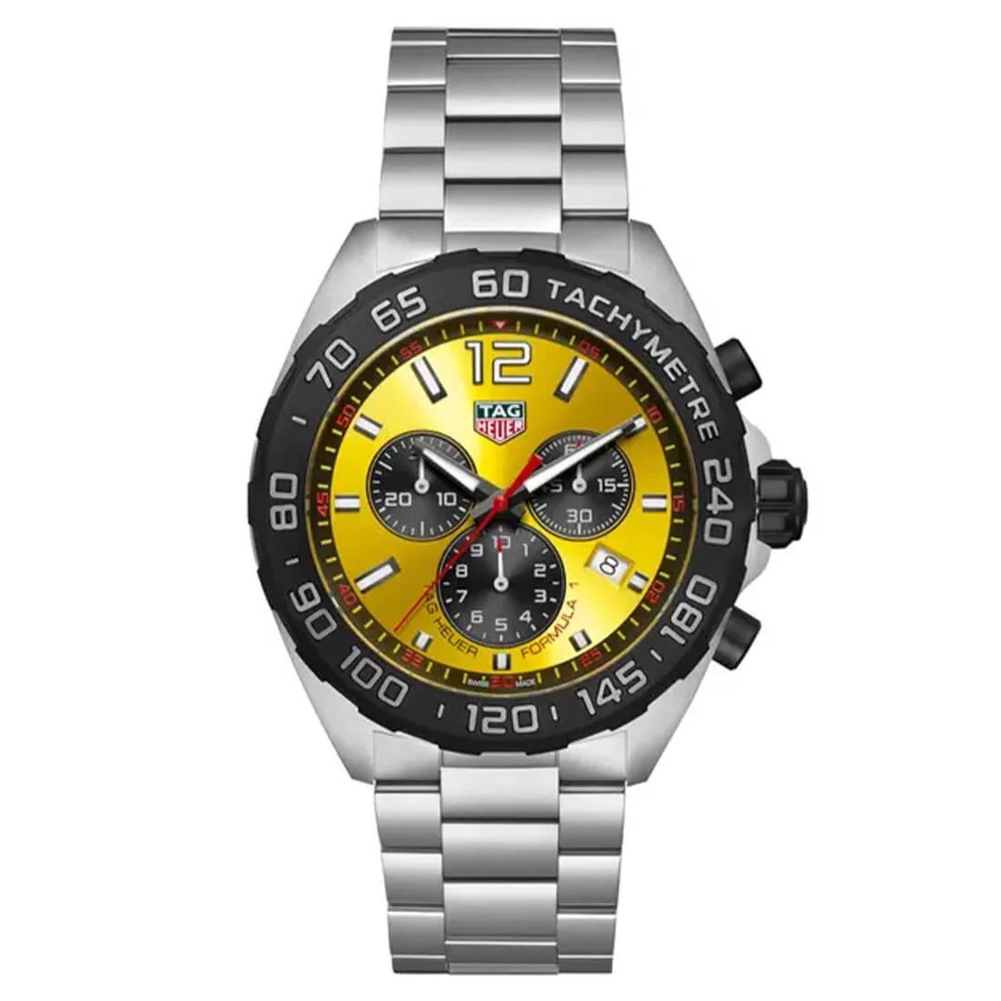 TAG Heuer Formula 1 Quartz CAZ101AM.BA0842 (2024) - Geel wijzerplaat 43mm Staal (3/3)