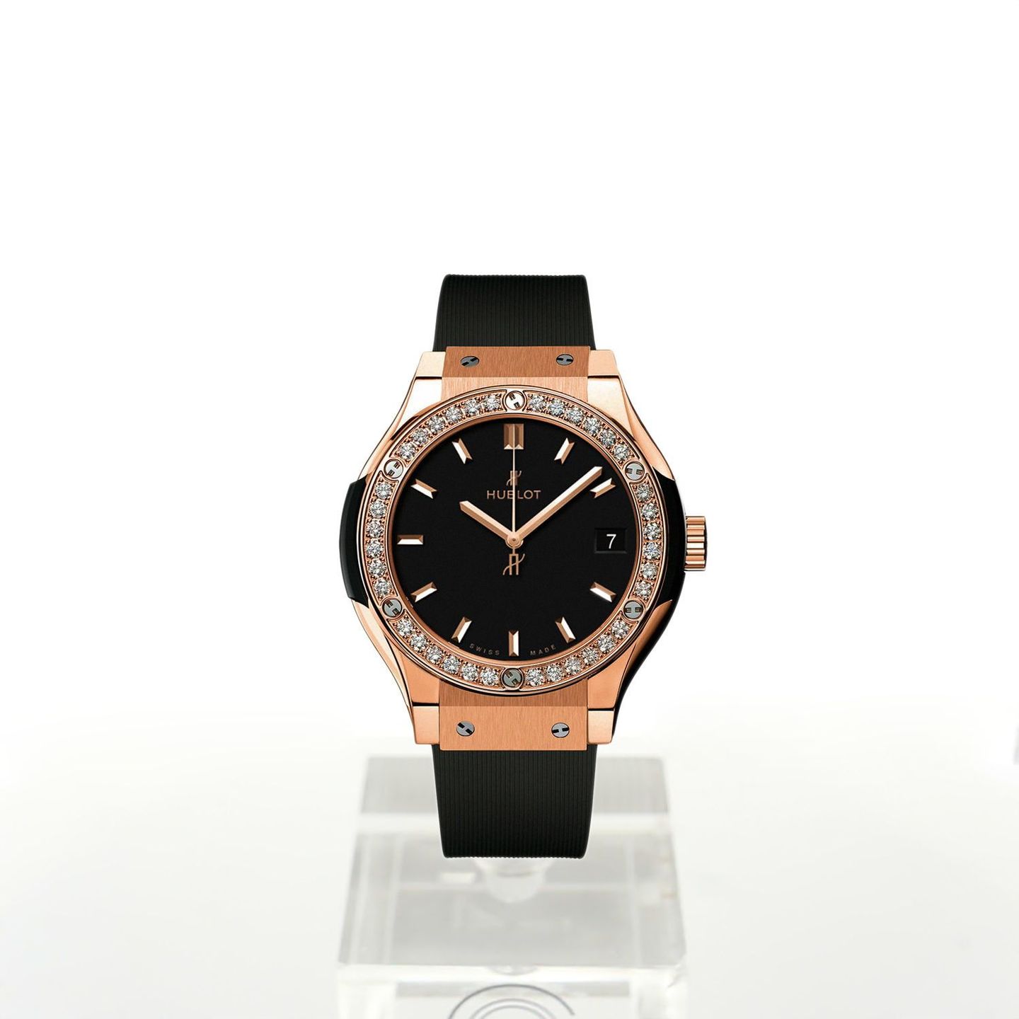 Hublot Classic Fusion Quartz 581.OX.1181.RX.1104 (2024) - Zwart wijzerplaat 33mm Roségoud (2/2)