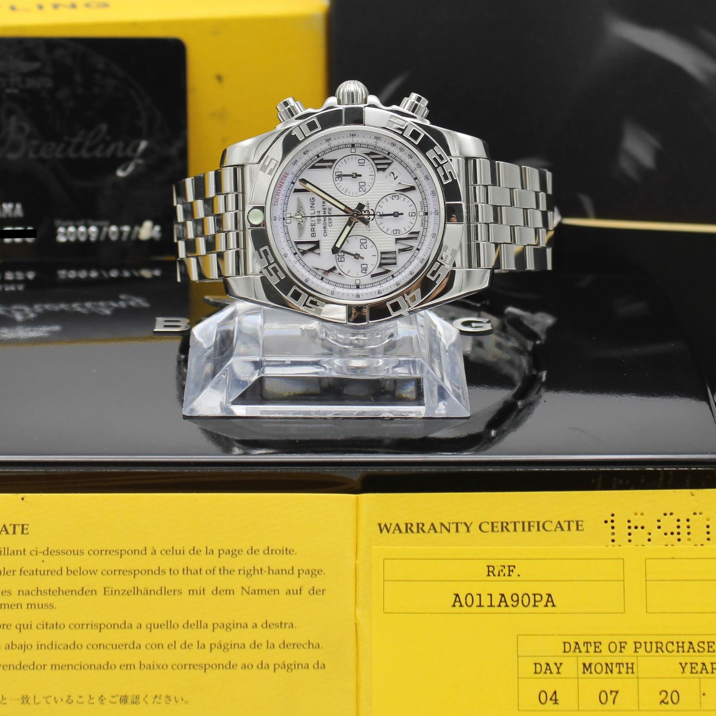 Breitling Chronomat 44 AB0110 (2009) - White dial 44 mm Steel case (3/8)