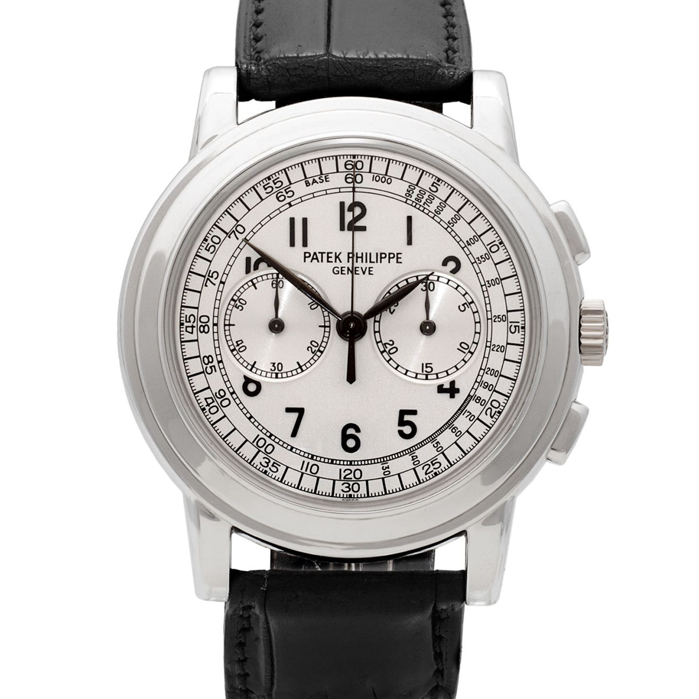 Patek Philippe Chronograph 5070G (2004) - Zilver wijzerplaat 43mm Witgoud (1/4)