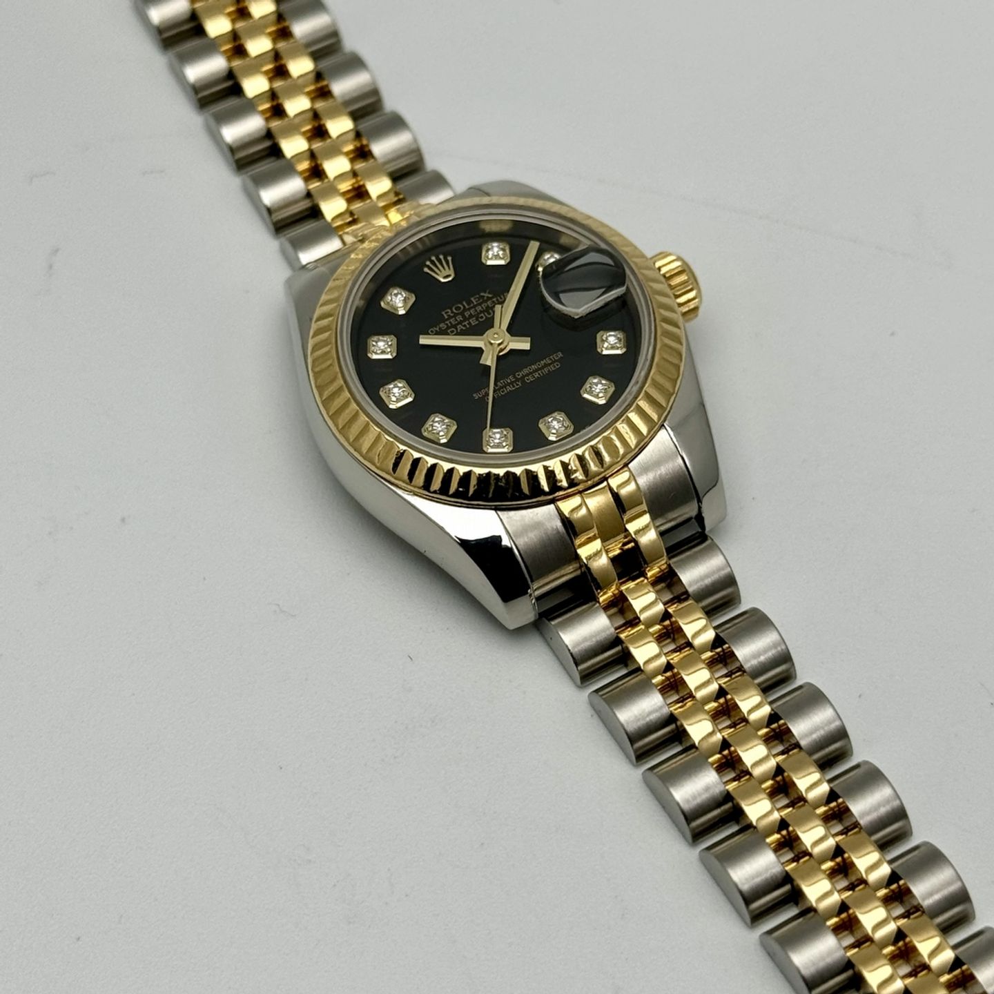 Rolex Lady-Datejust 179173 (2004) - Black dial 26 mm Gold/Steel case (6/10)