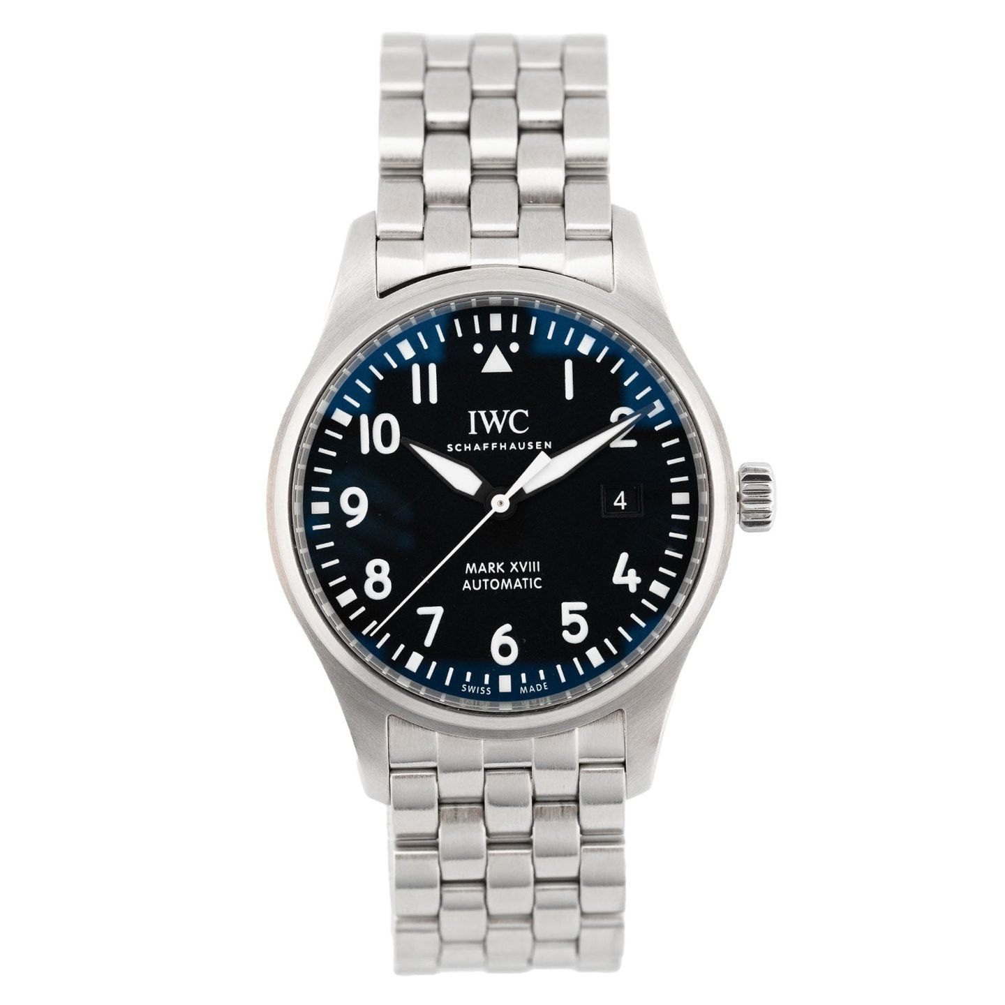 IWC Pilot Mark IW327015 (2019) - Zwart wijzerplaat 40mm Staal (1/5)