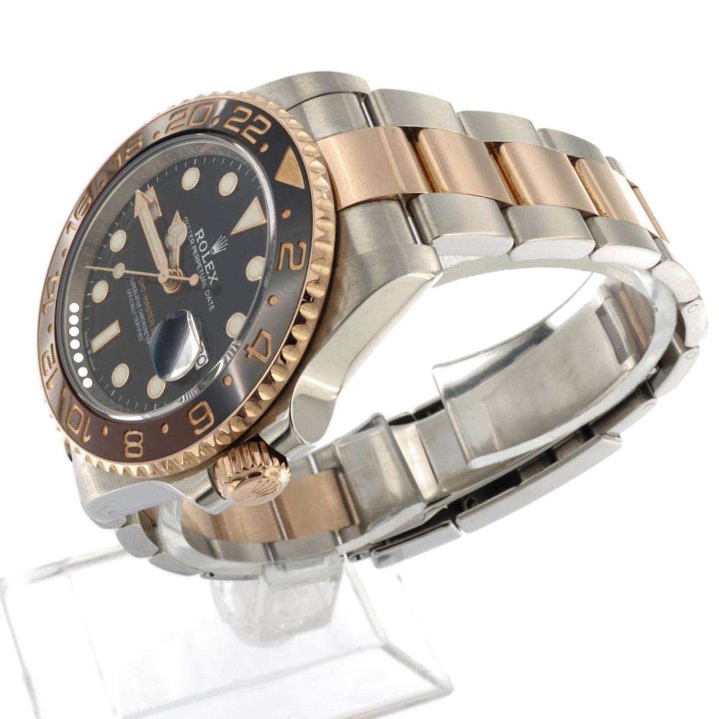 Rolex GMT-Master II 126711CHNR (2019) - Black dial 40 mm Gold/Steel case (2/6)