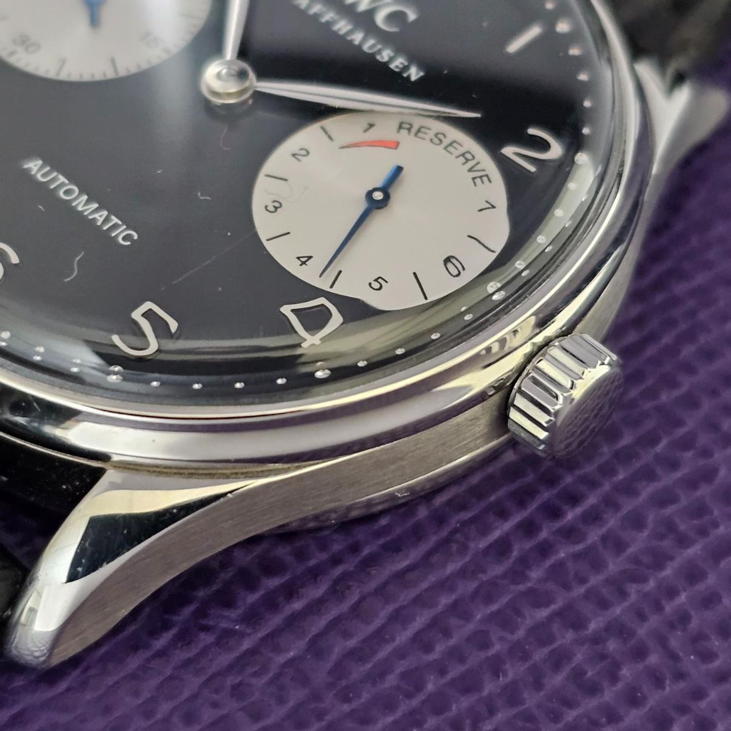 IWC Portuguese Automatic IW500001 (2001) - Black dial 42 mm Steel case (3/5)