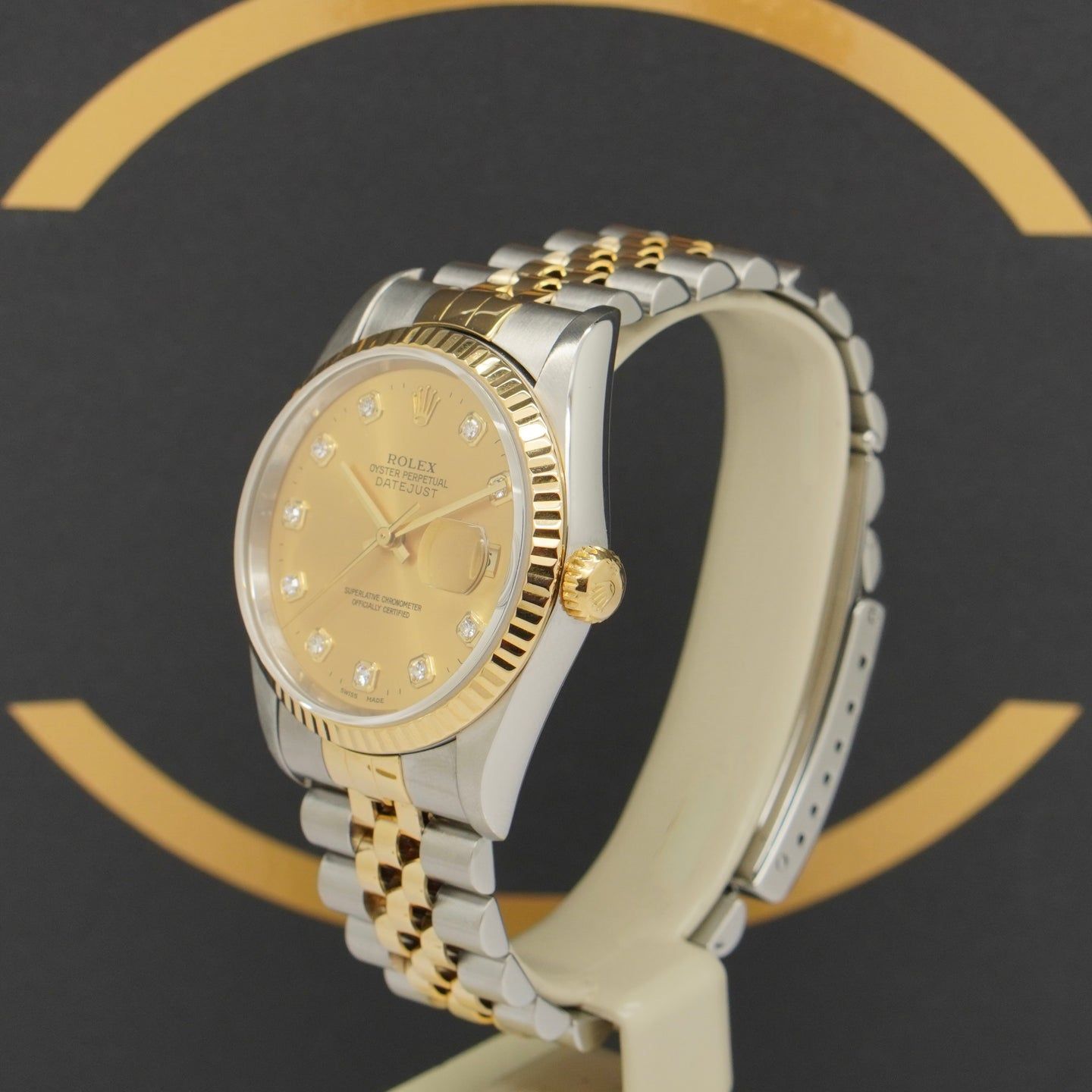 Rolex Datejust 36 16233 (1995) - Goud wijzerplaat 36mm Goud/Staal (3/7)