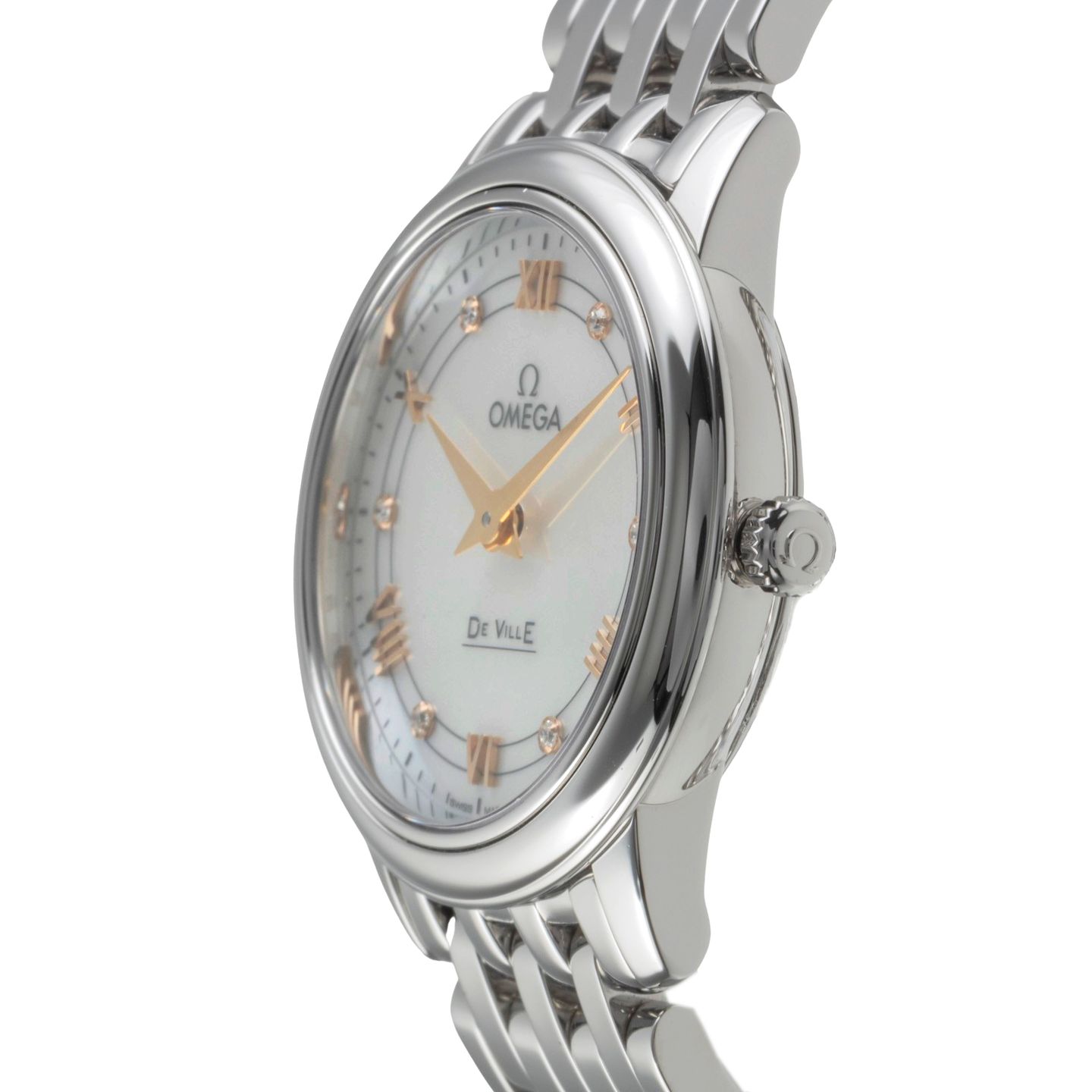 Omega De Ville Prestige 424.10.27.60.55.001 (2019) - Parelmoer wijzerplaat 27mm Staal (6/8)