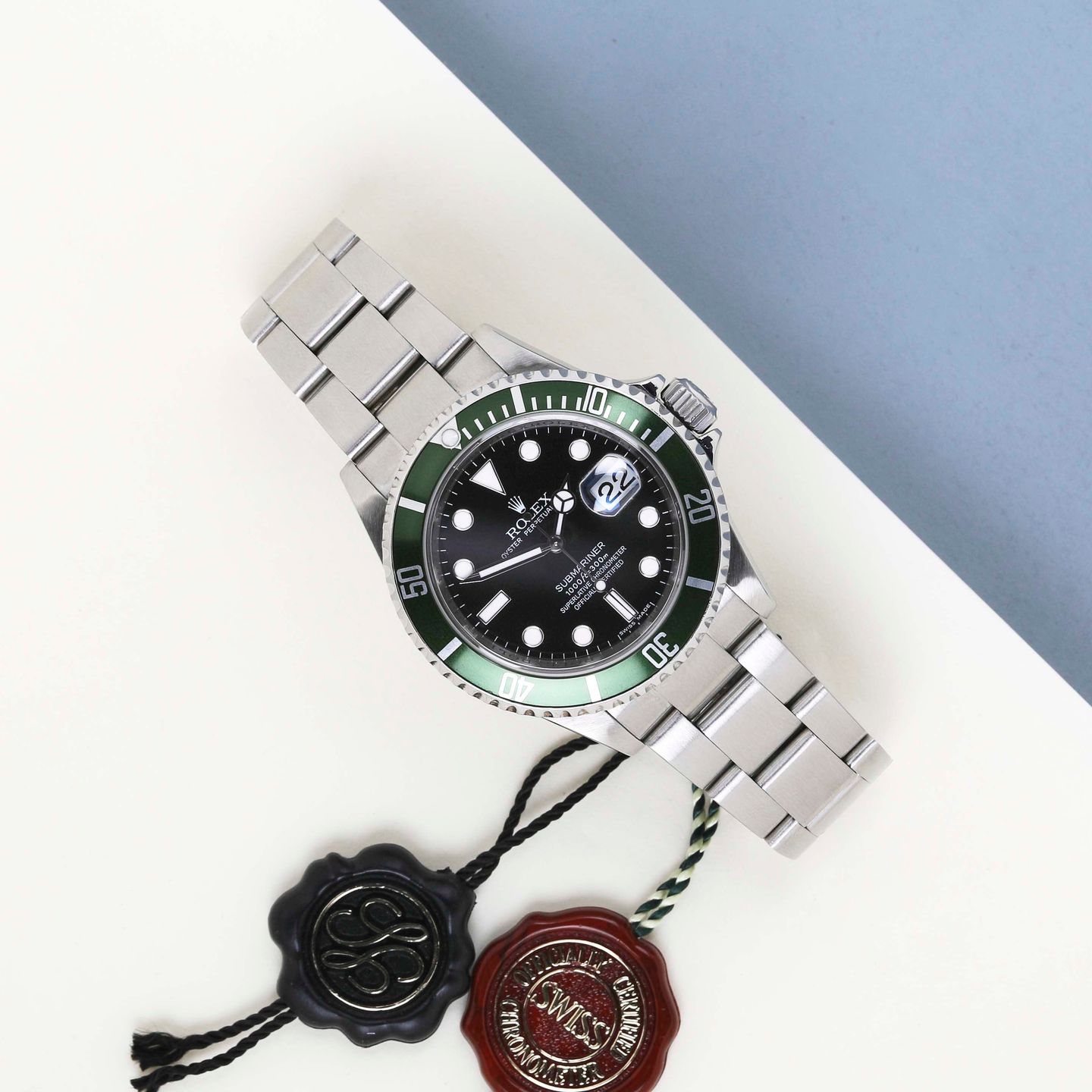 Rolex Submariner Date 16610LV (2010) - Zwart wijzerplaat 40mm Staal (2/8)