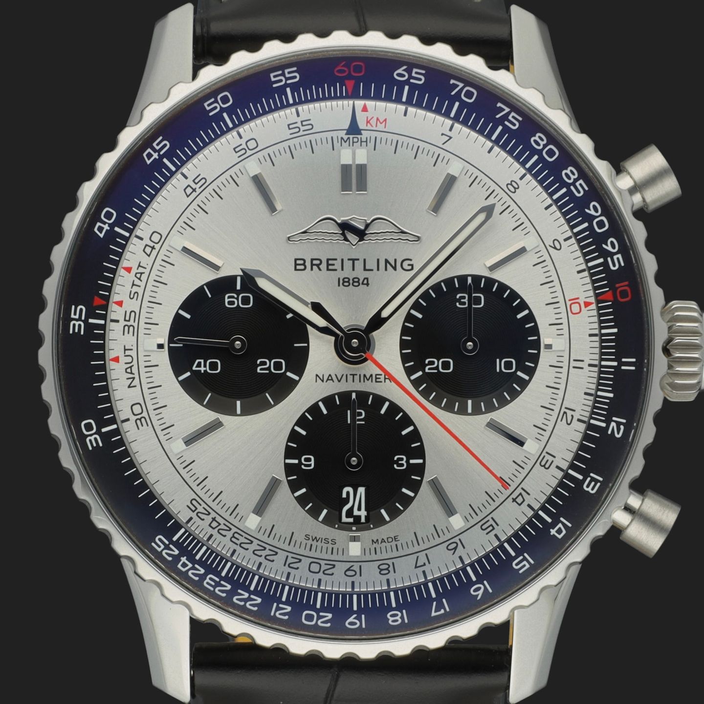 Breitling Navitimer 1 B01 Chronograph AB0138241G1P1 (2024) - Silver dial 43 mm Steel case (2/8)