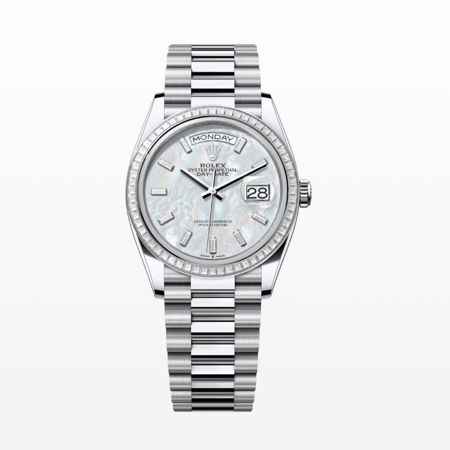 Rolex Day-Date 36 128396TBR (2023) - Parelmoer wijzerplaat 36mm Platina (1/1)