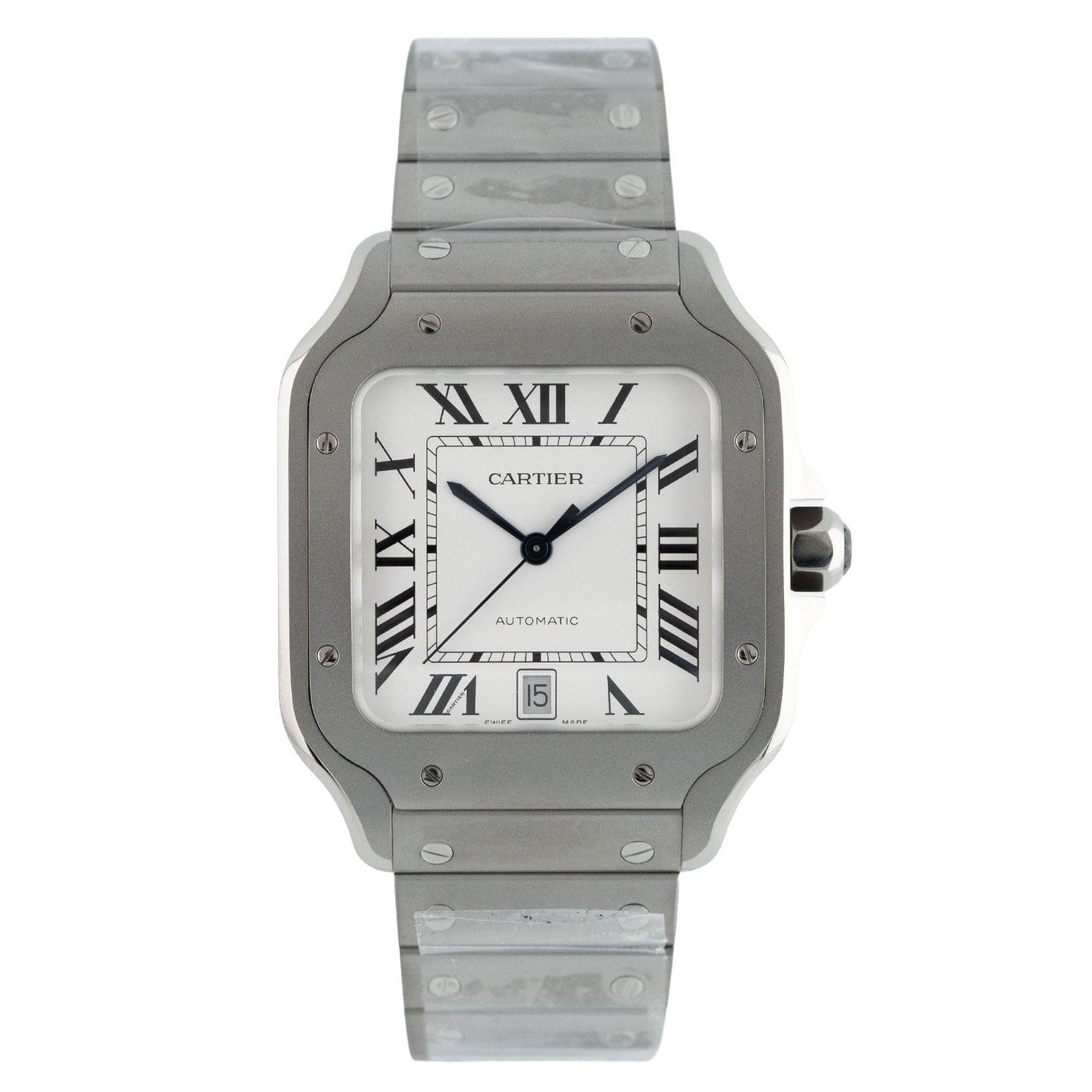 Cartier Santos WSSA0089 (2026) - Wit wijzerplaat 39mm Titanium (1/6)