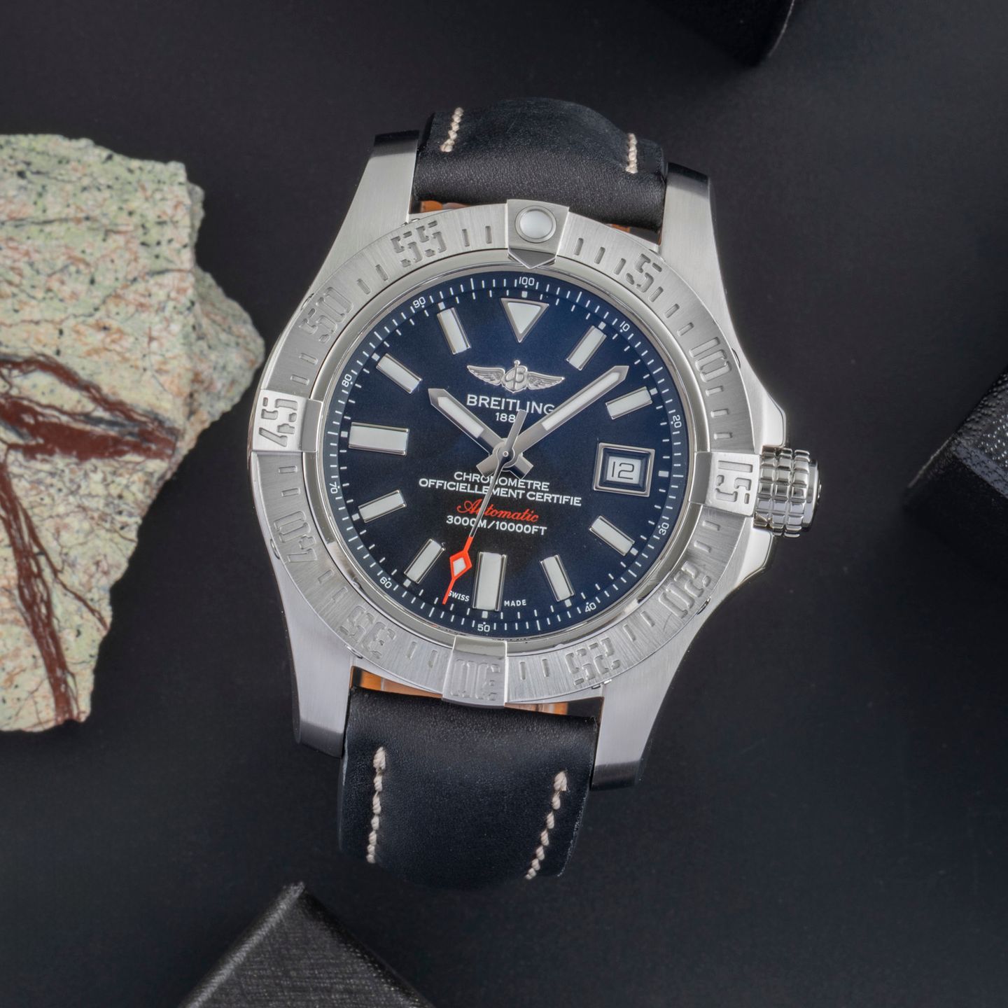 Breitling Avenger II Seawolf A1733110/BC30 (Unknown (random serial)) - Black dial 45 mm Steel case (1/8)
