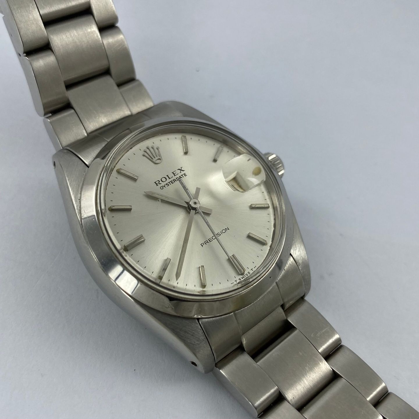 Rolex Oyster Precision 6694 (1980) - Silver dial 34 mm Steel case (8/8)