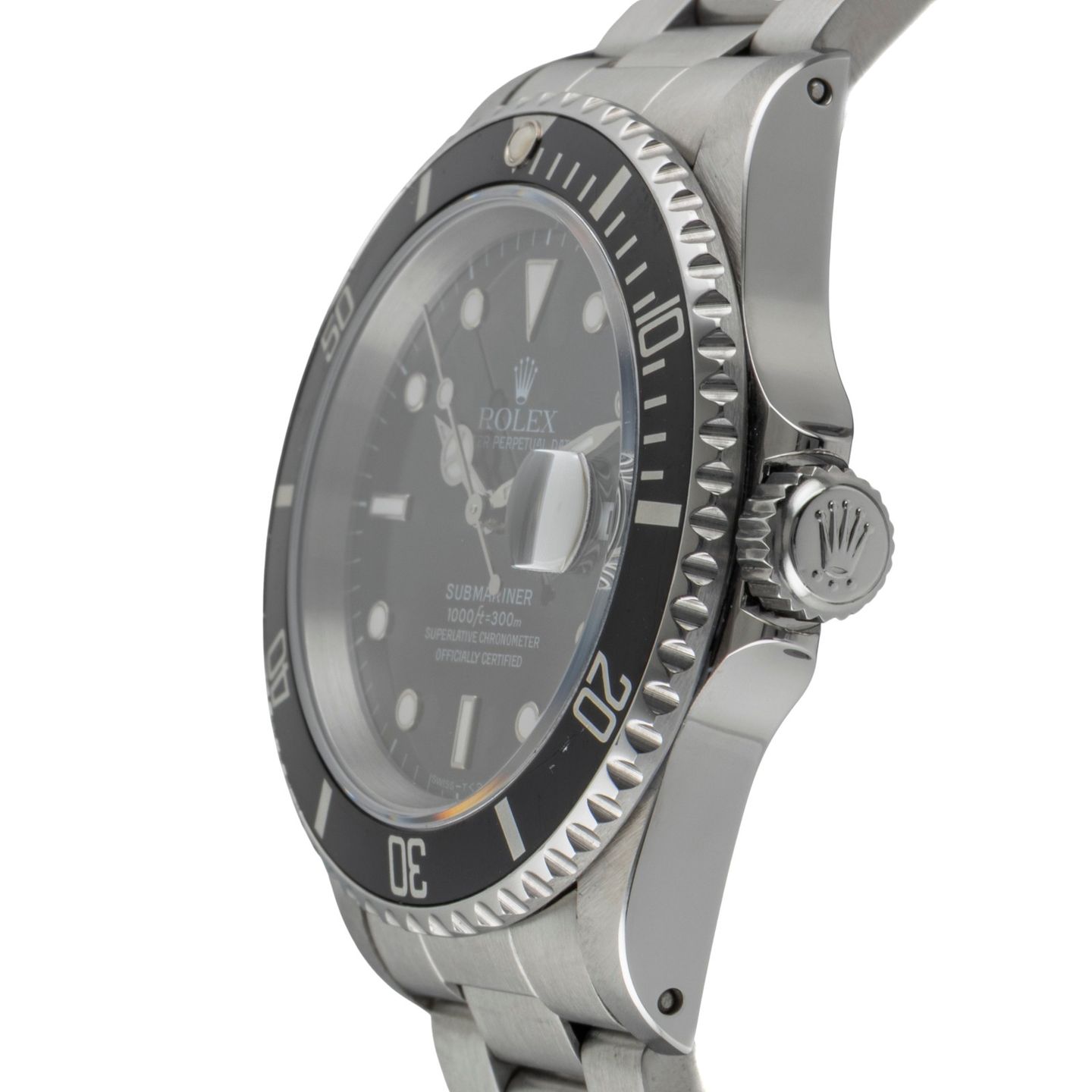 Rolex Submariner Date 16610 (1993) - Zwart wijzerplaat 40mm Staal (6/8)