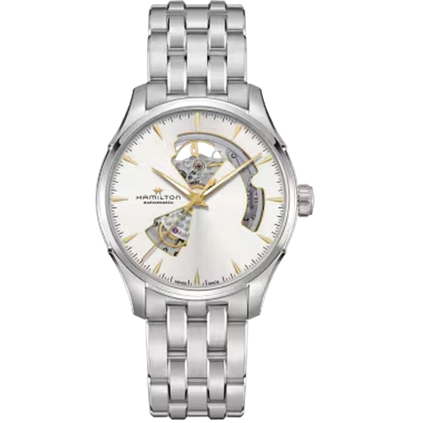 Hamilton Jazzmaster Open Heart H32675151 (2025) - Zilver wijzerplaat 40mm Staal (1/1)