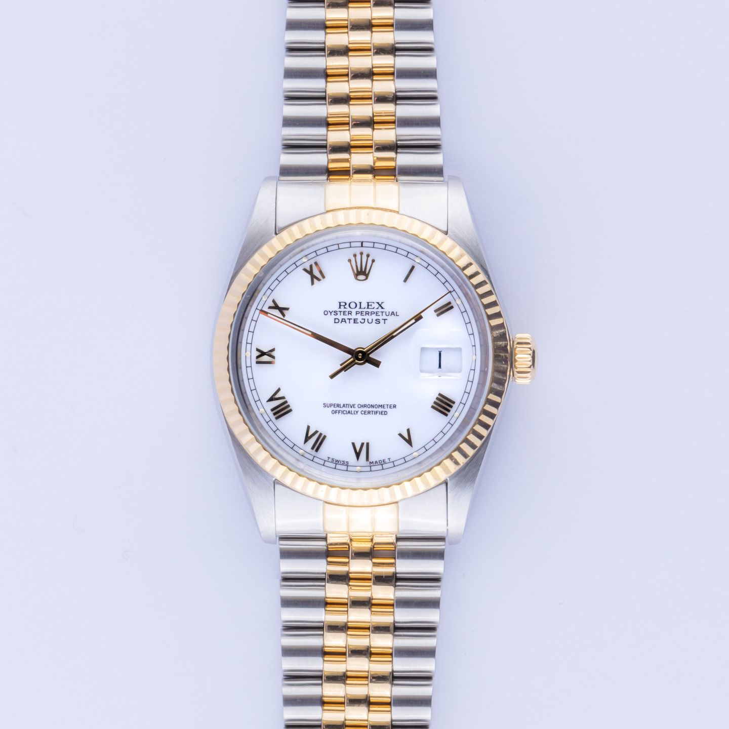 Rolex Datejust 36 16013 (1986) - White dial 36 mm Gold/Steel case (3/7)