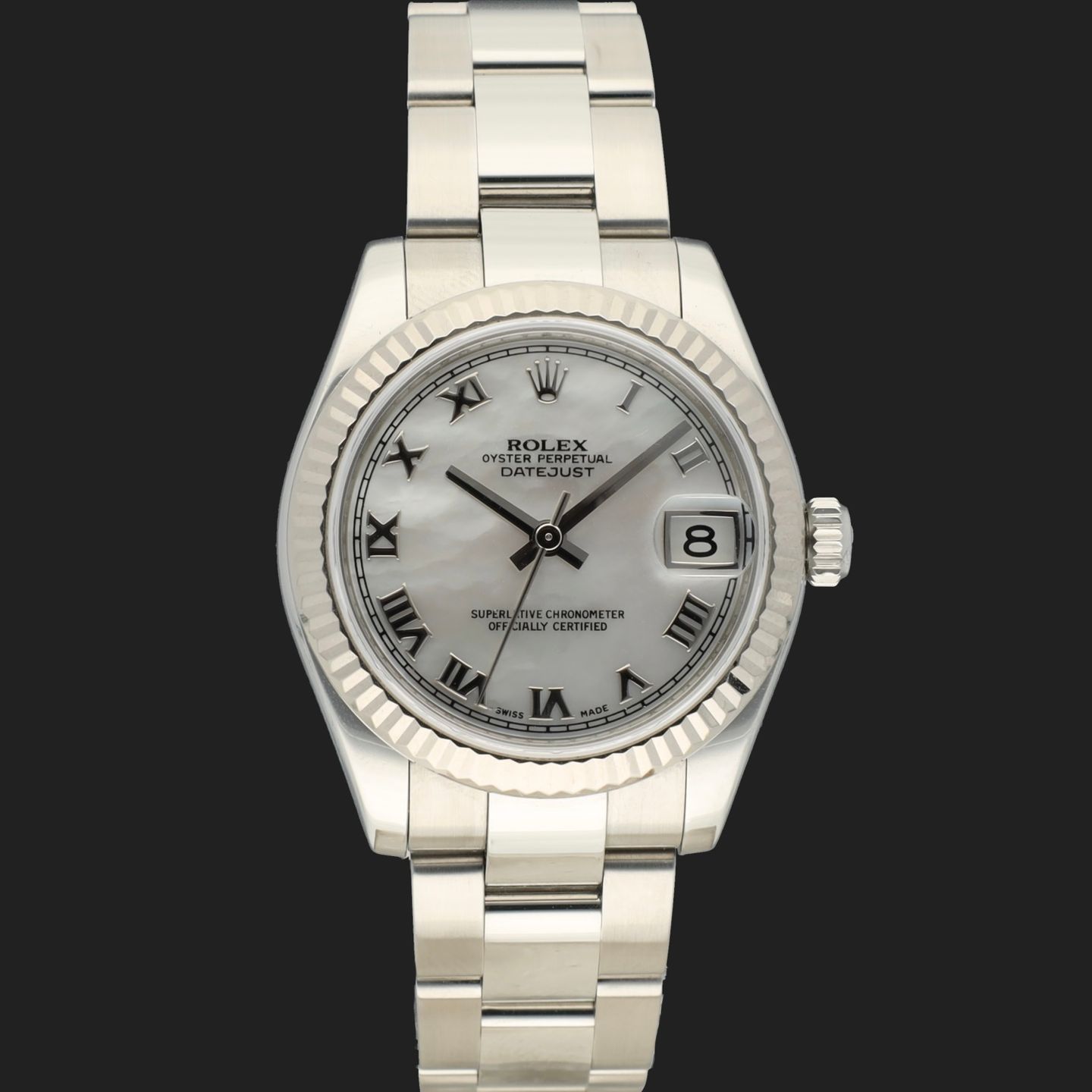 Rolex Datejust 31 178274 (2008) - White dial 31 mm Steel case (3/8)