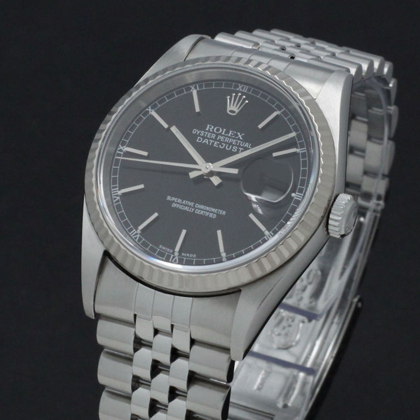 Rolex Datejust 36 16234 (2004) - Black dial 36 mm Steel case (6/7)