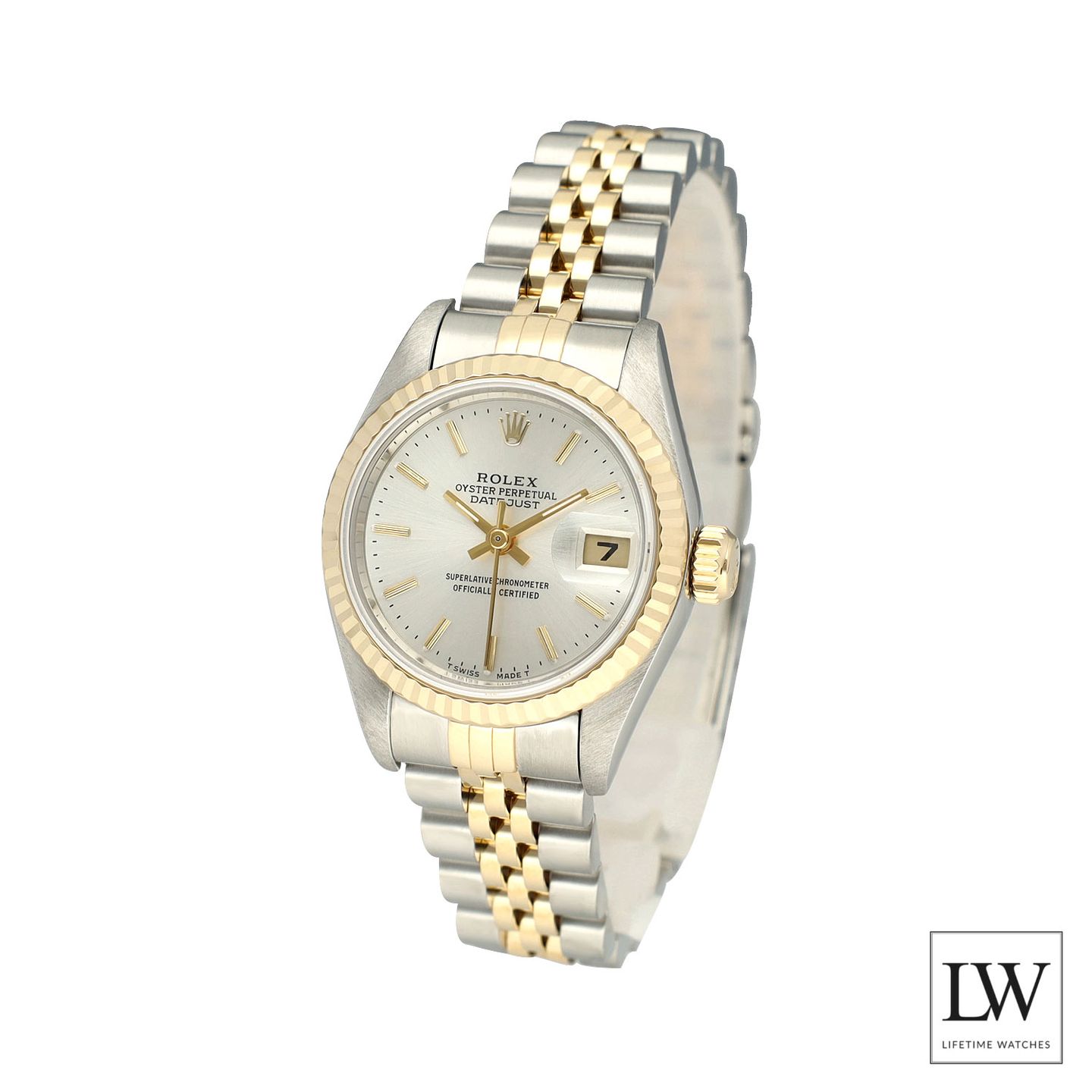 Rolex Lady-Datejust 69173 (1991) - Silver dial 26 mm Gold/Steel case (4/8)