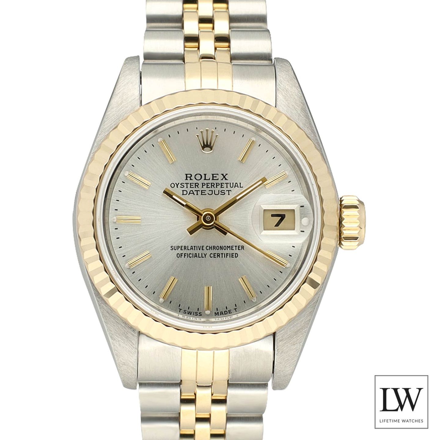 Rolex Lady-Datejust 69173 (1991) - Zilver wijzerplaat 26mm Goud/Staal (2/8)