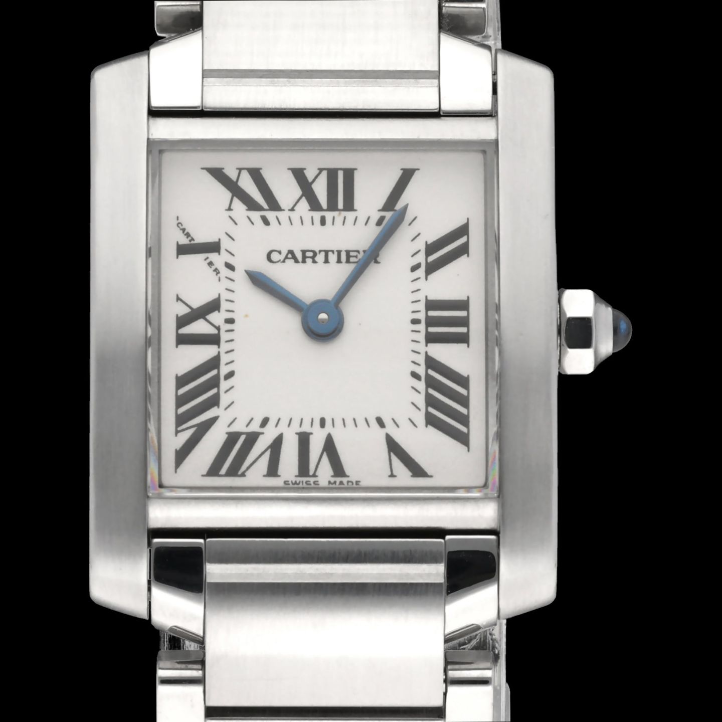 Cartier Tank Française 2384 (2006) - White dial 20 mm Steel case (1/8)
