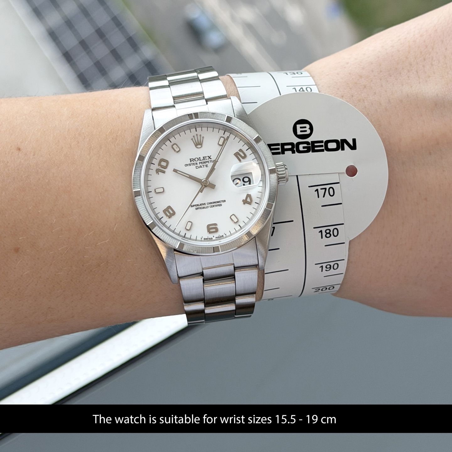 Rolex Oyster Perpetual Date 15210 (1995) - White dial 34 mm Steel case (2/8)